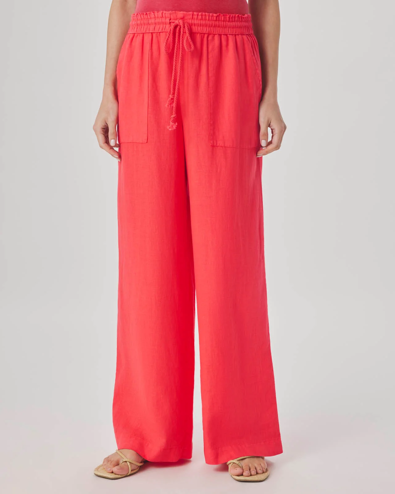 Stella Linen Paperbag Pant - Image 3