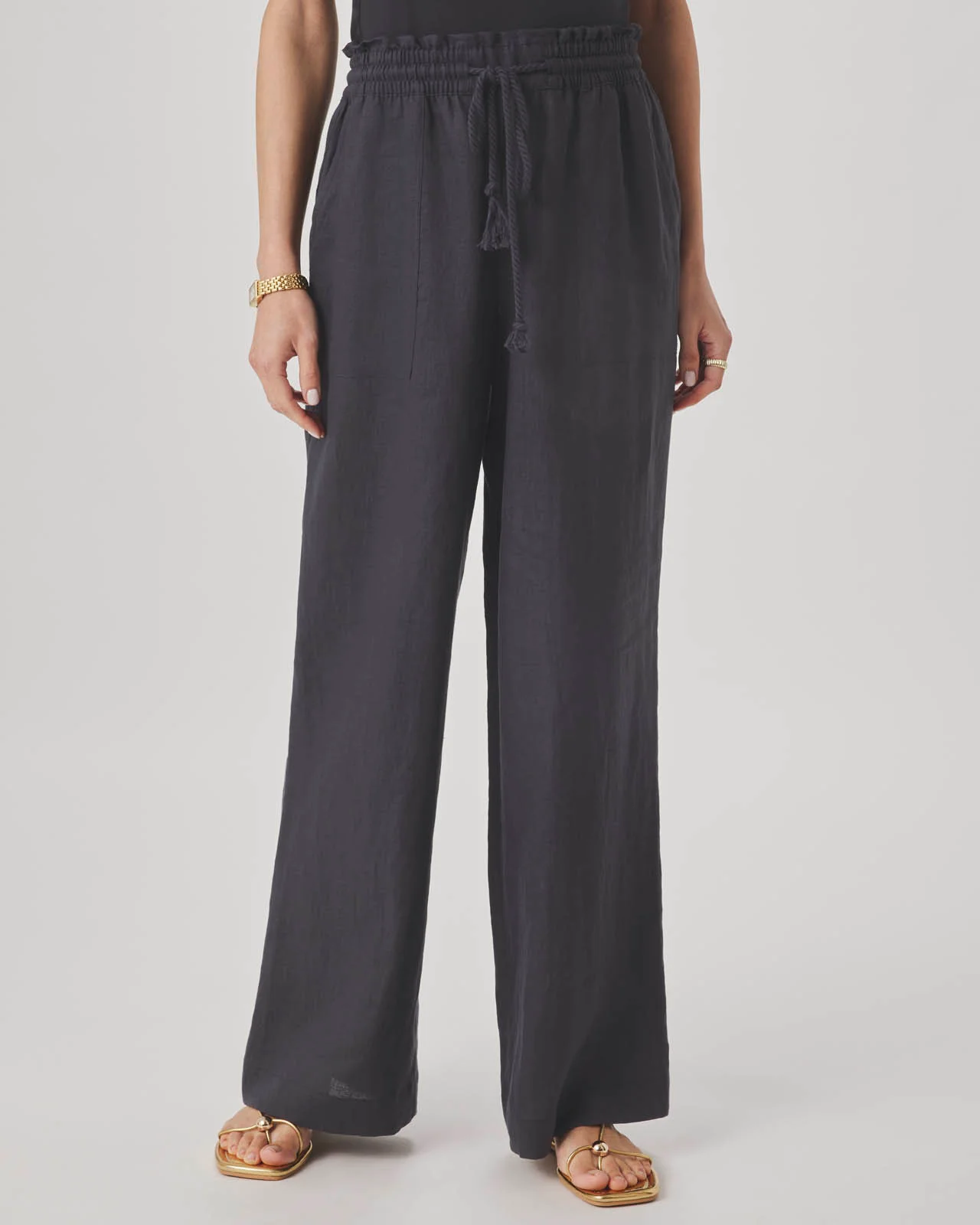 Stella Linen Paperbag Pant - Image 5