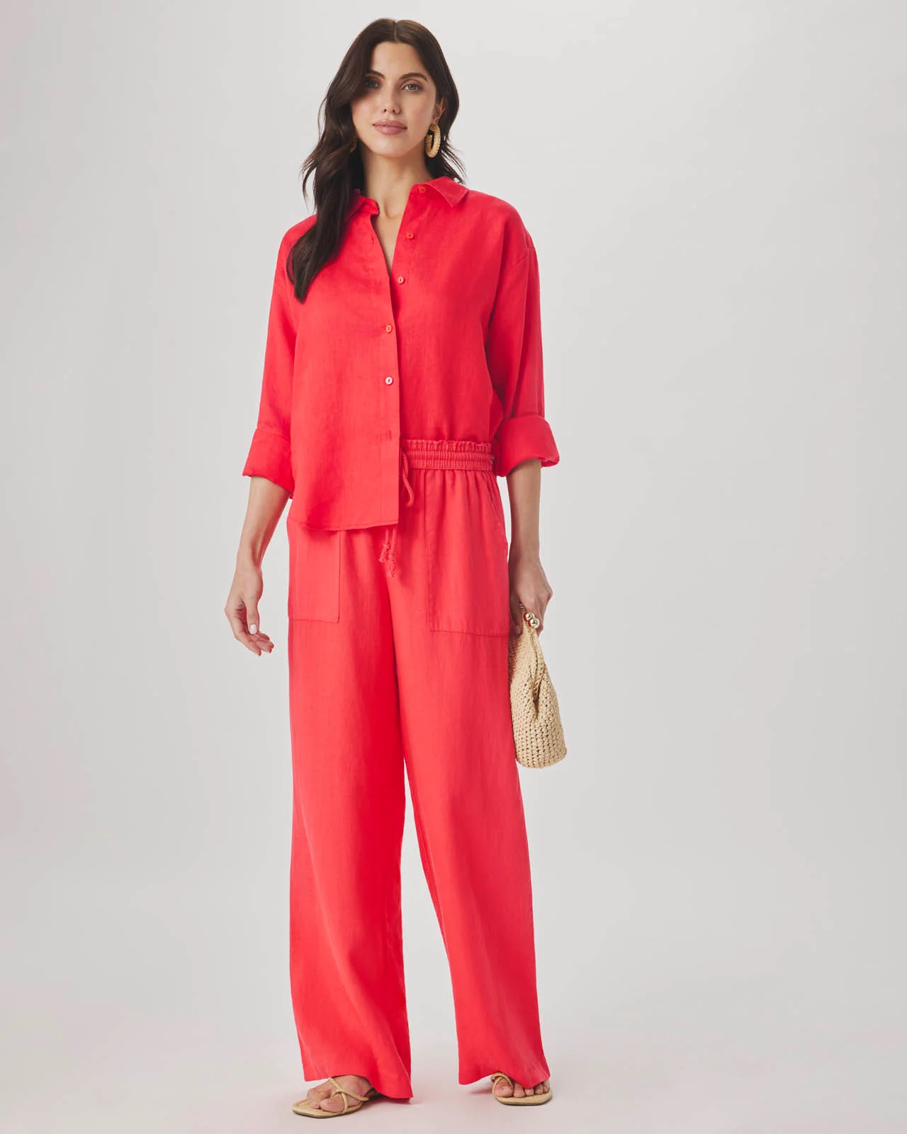 Stella Linen Paperbag Pant - Image 9