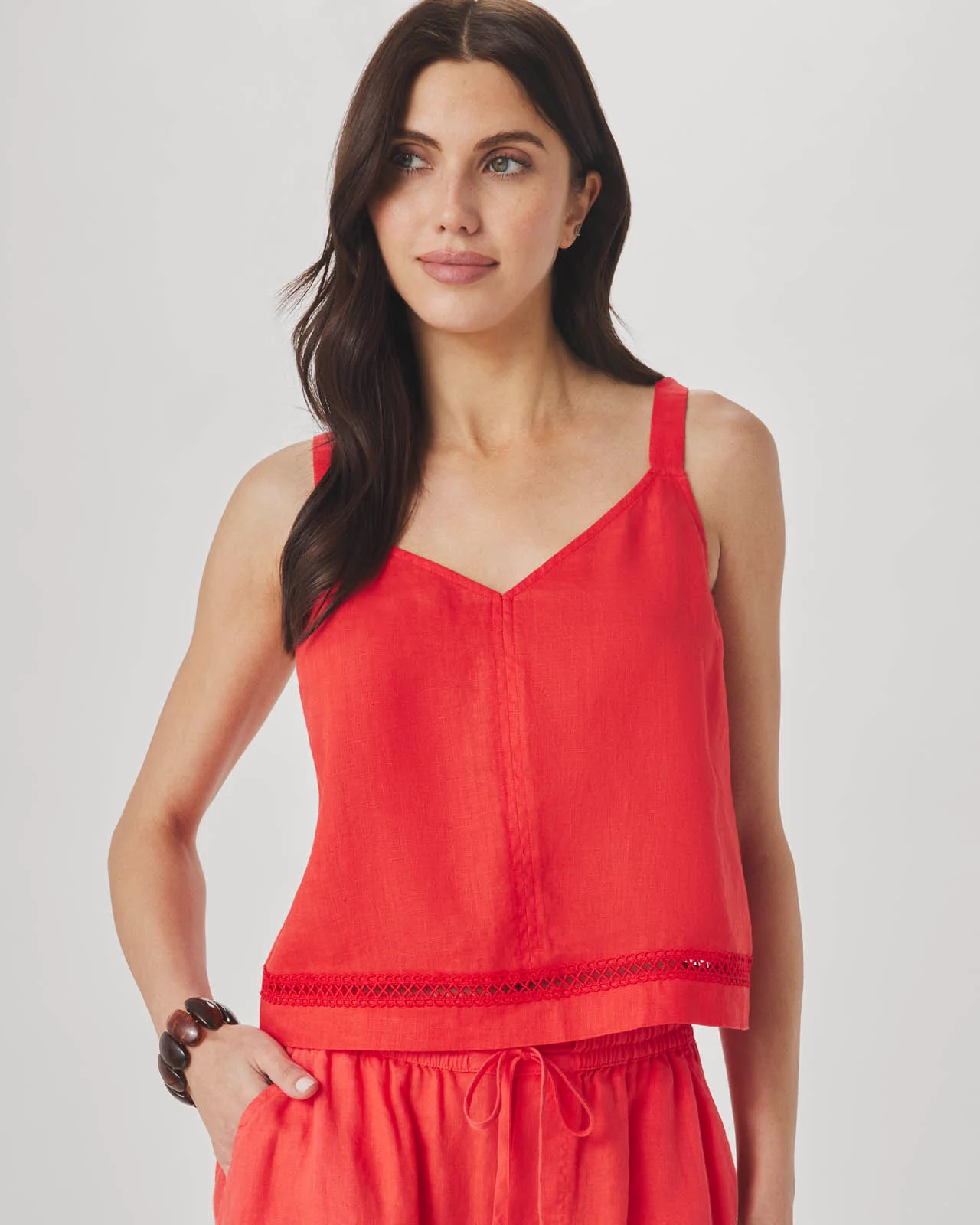 Stella Linen Trim Tank - Image 4