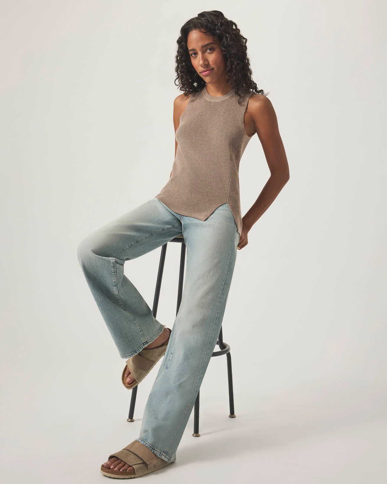 Straight Leg Worn Hem Jean - Image 2