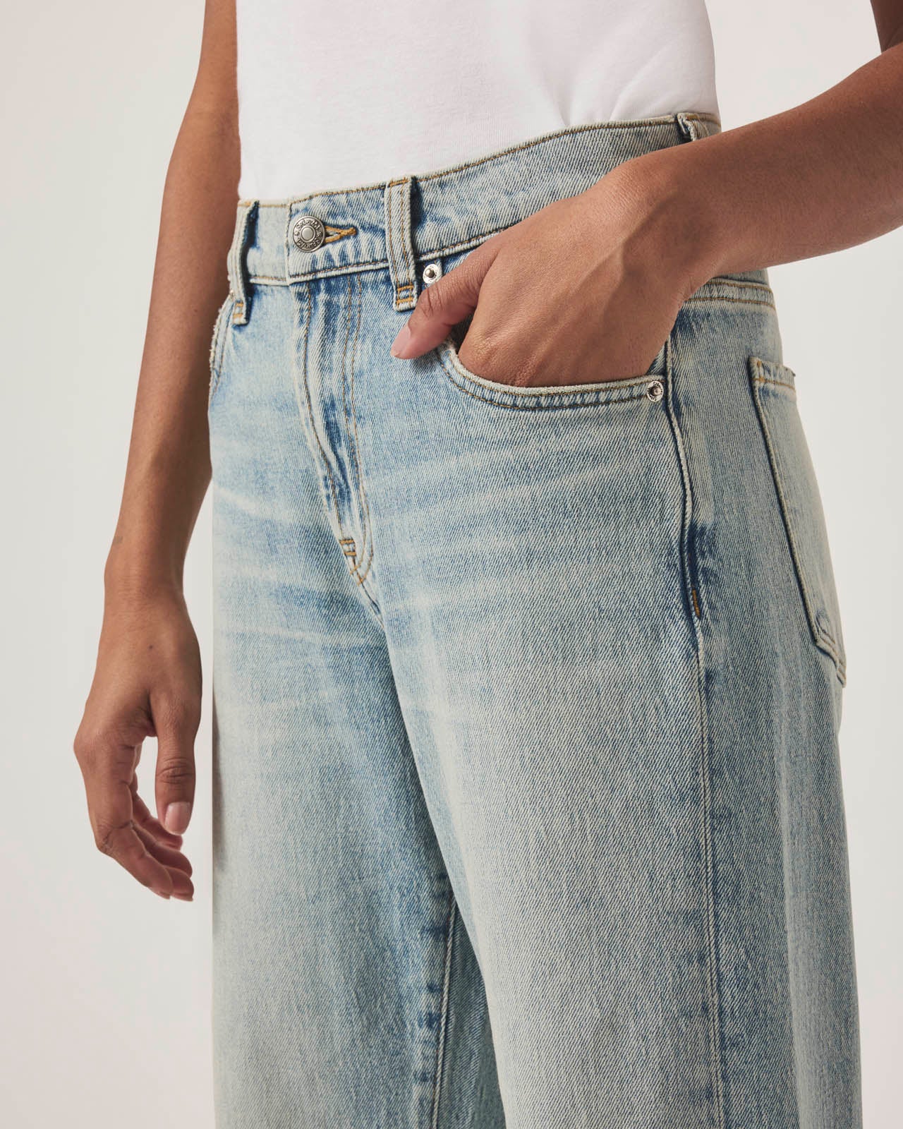 Straight Leg Worn Hem Jean - Image 3