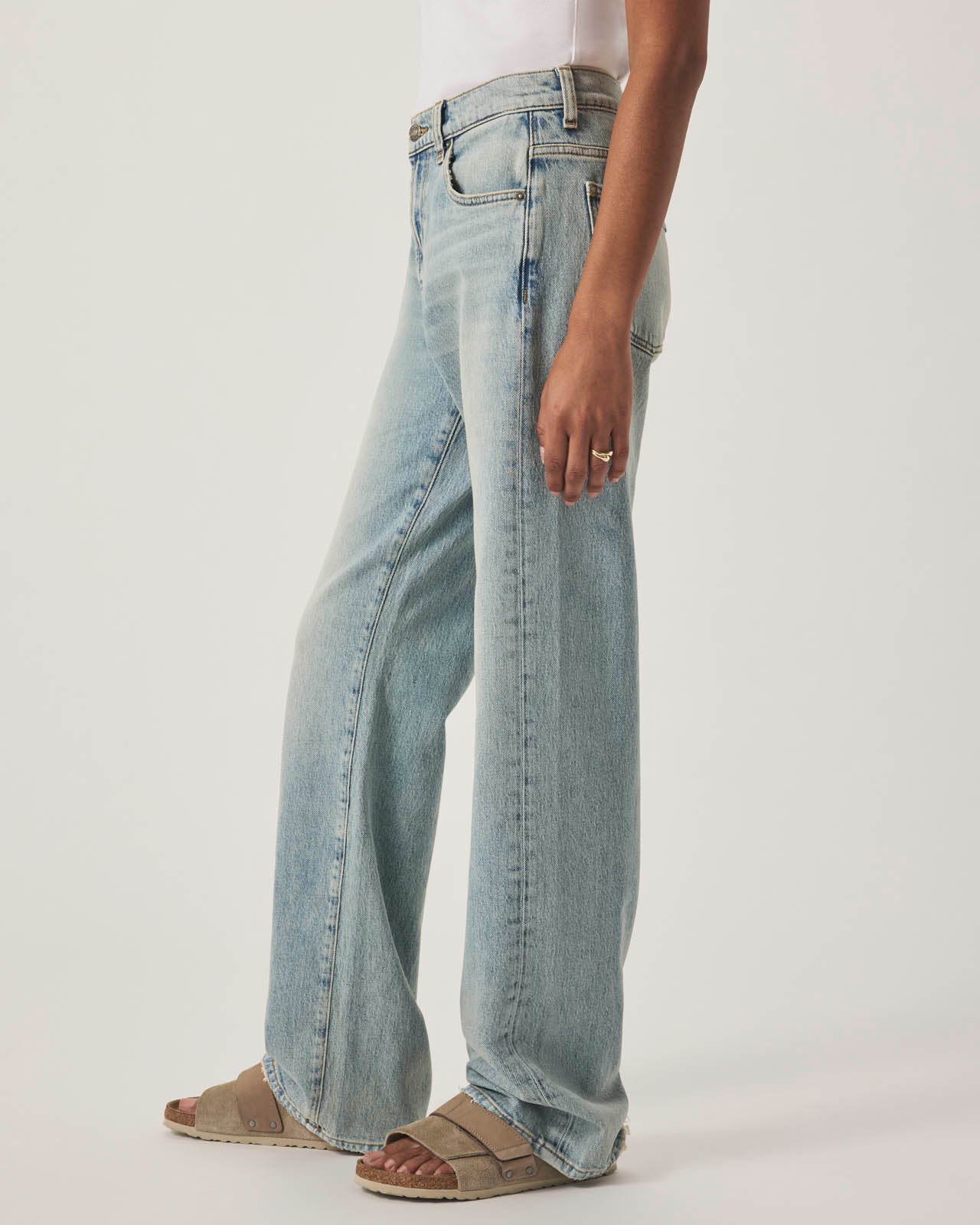Straight Leg Worn Hem Jean - Image 4