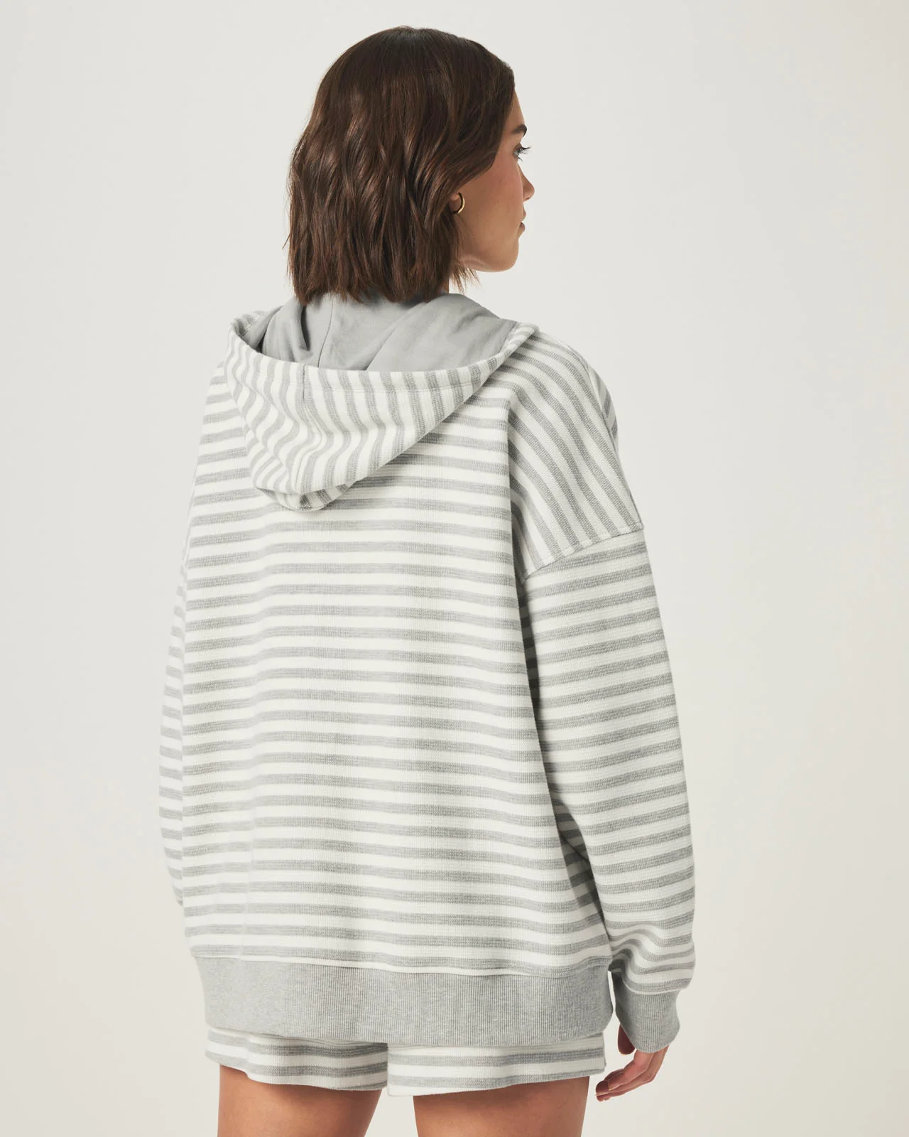Stripe Terry Zip Up Hoodie - Image 7