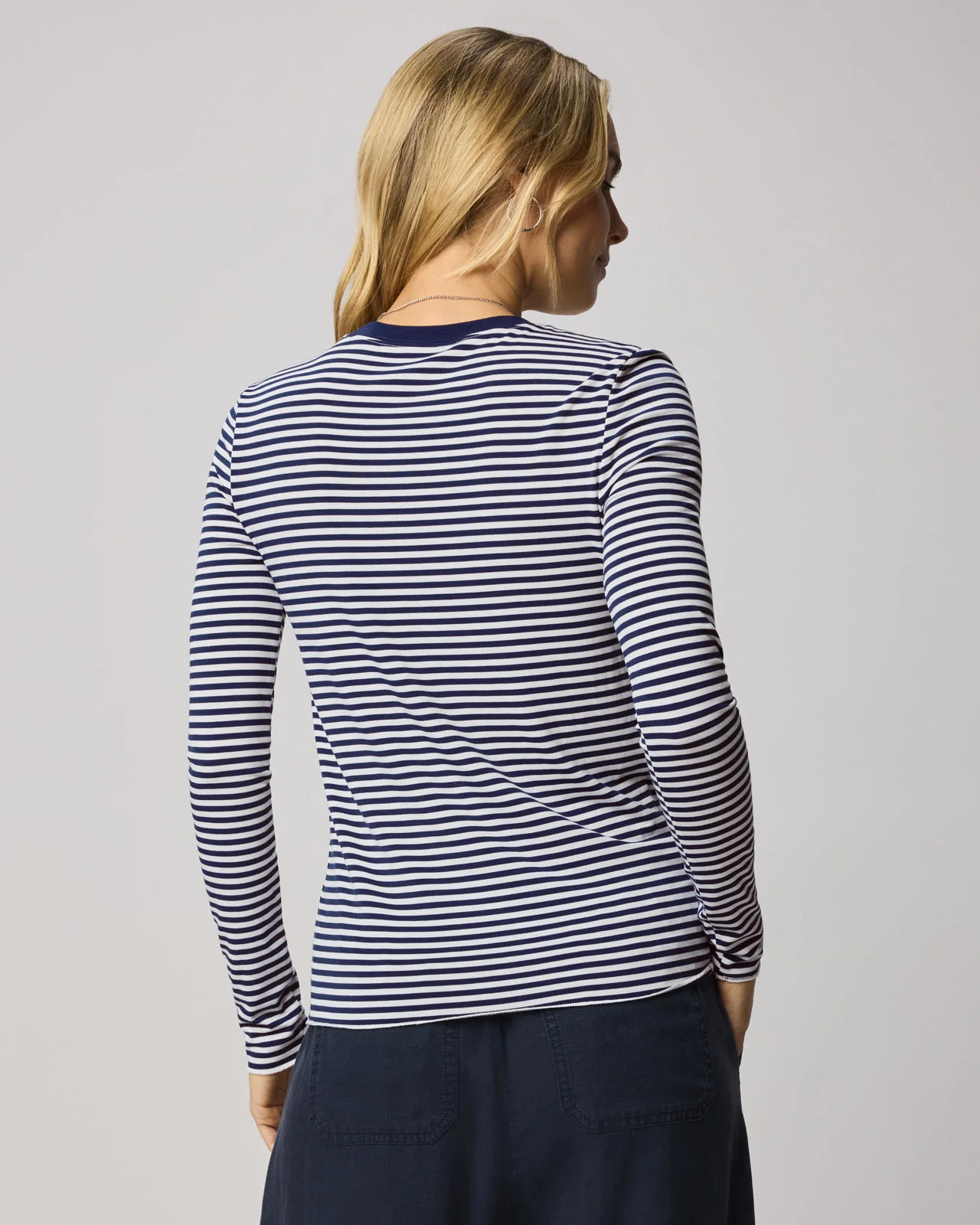 Striped Bamboo Blend Long Sleeve Tee - Image 12
