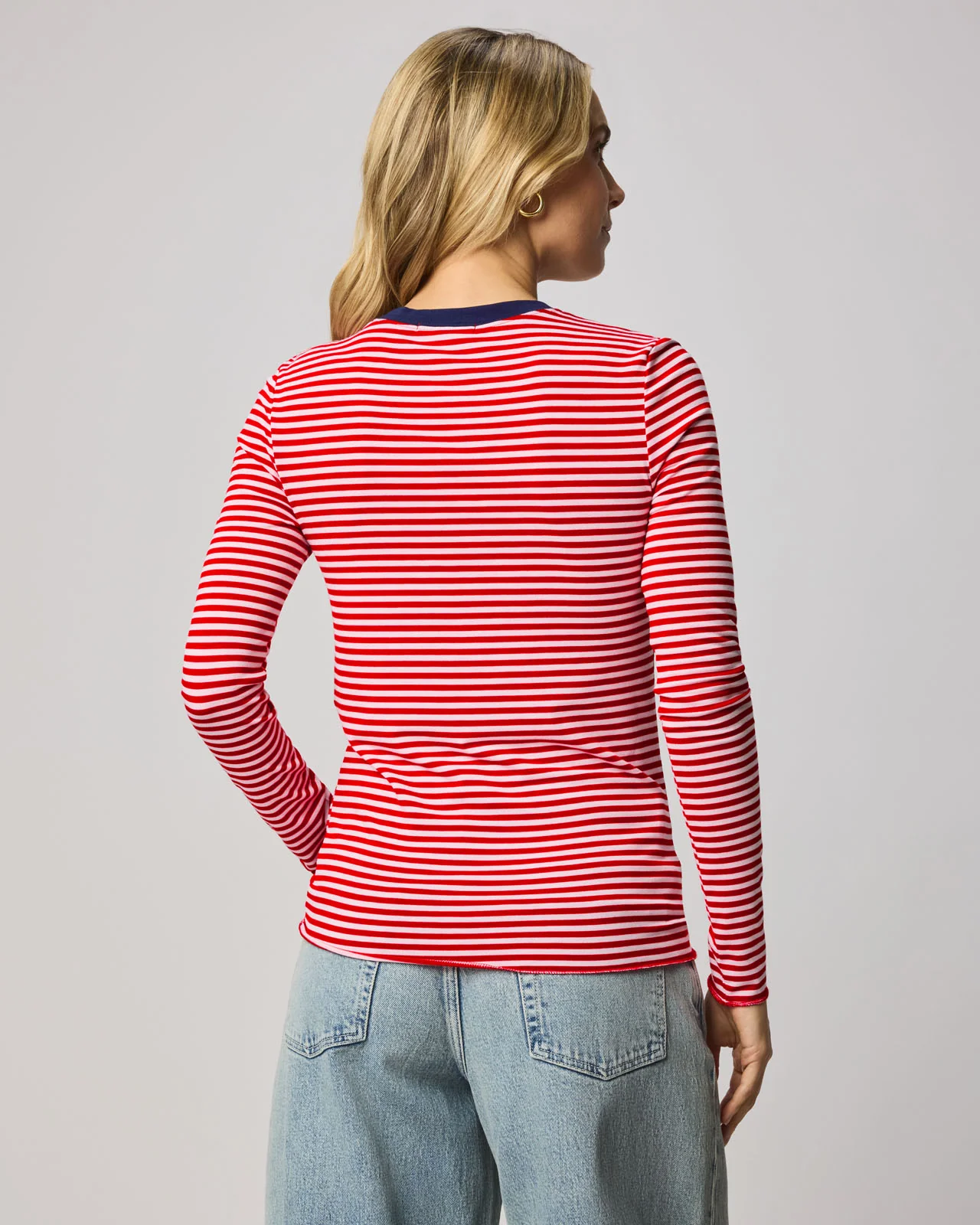 Striped Bamboo Blend Long Sleeve Tee - Image 17