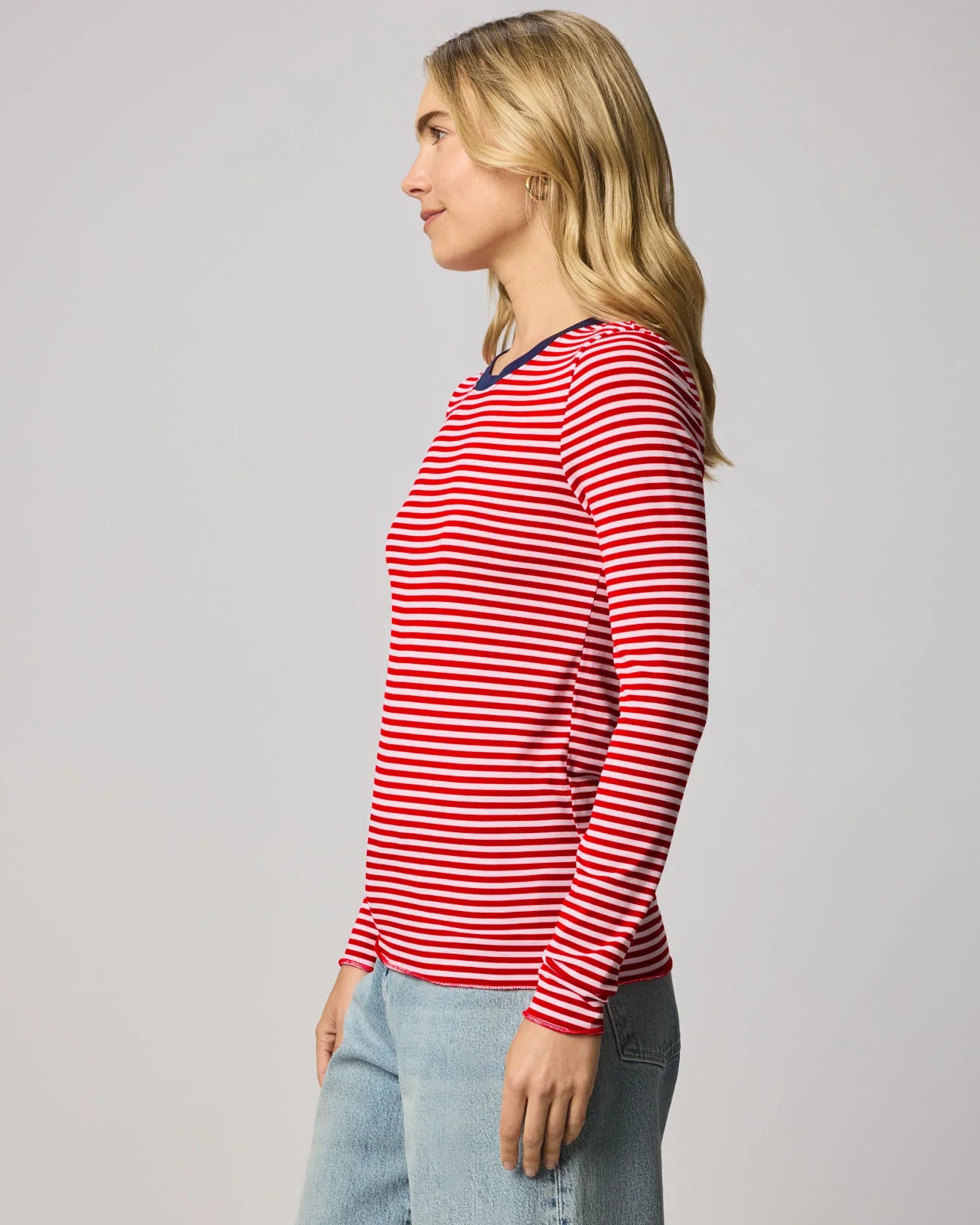 Striped Bamboo Blend Long Sleeve Tee - Image 18
