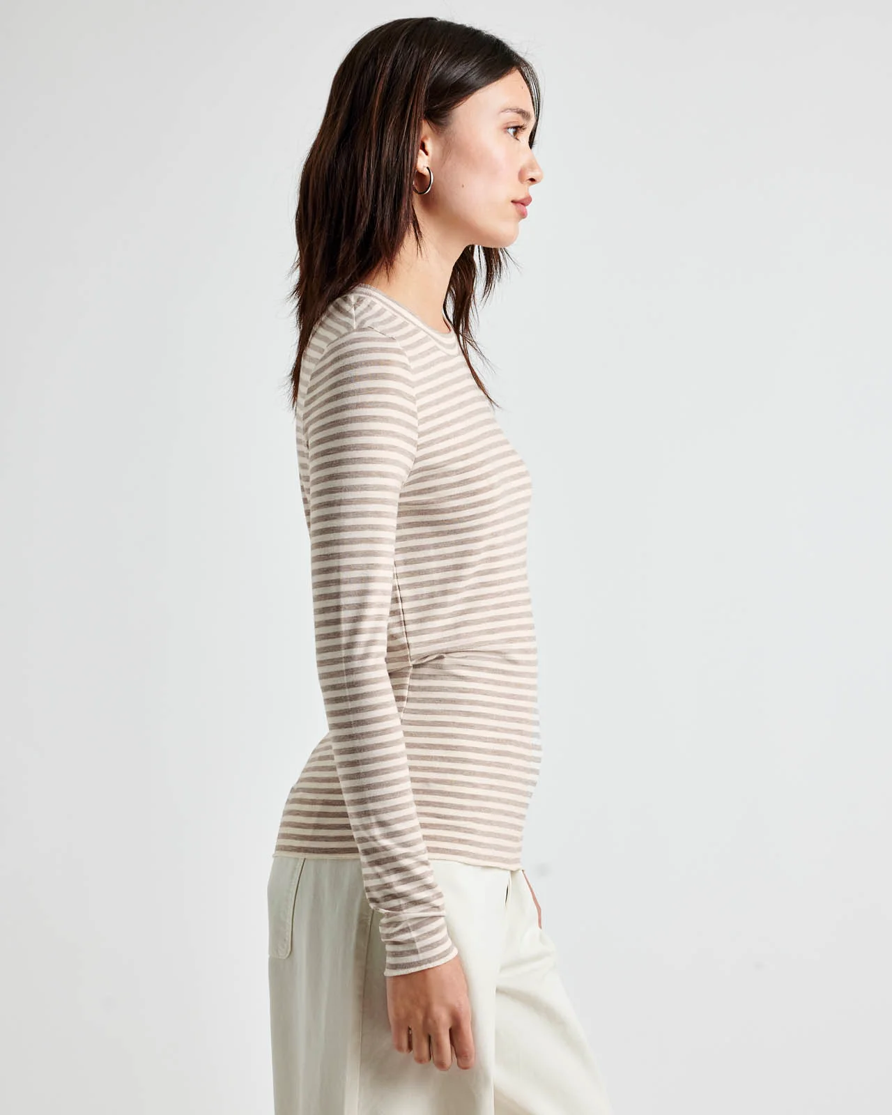 Striped Bamboo Blend Long Sleeve Tee - Image 19