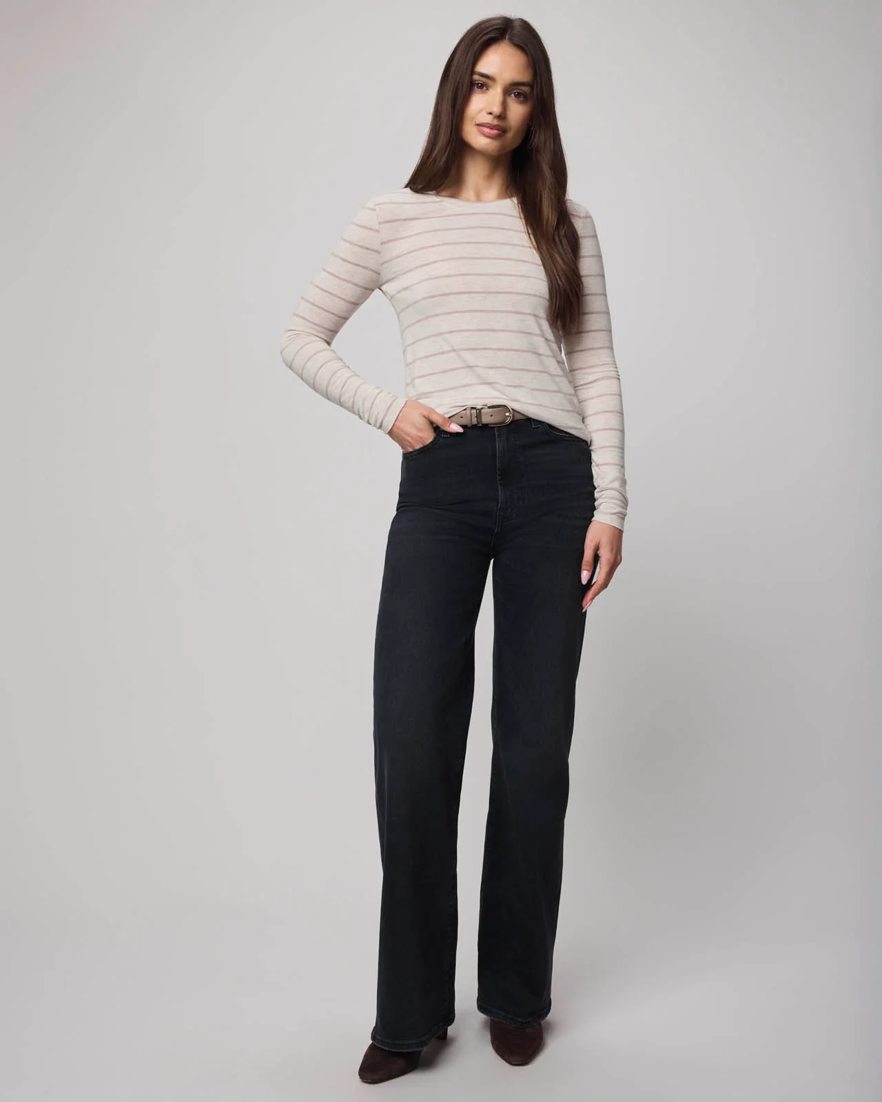 Striped Bamboo Blend Long Sleeve Tee - Image 25