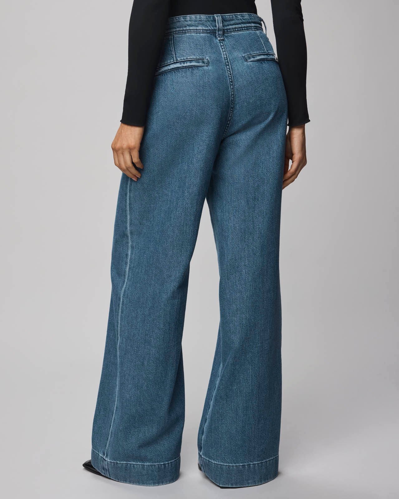 Suki Denim Trouser in Mid Blue - Image 4