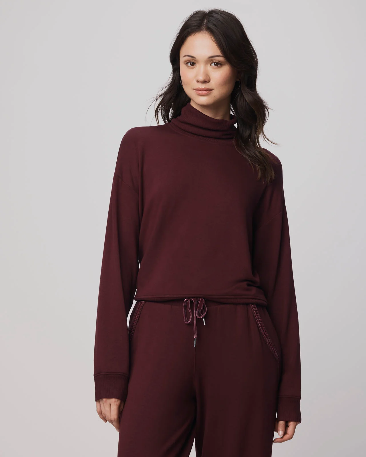 Supersoft Trim Cowl Neck Sweater Using LENZING™ECOVERO™ Fibers - Image 12