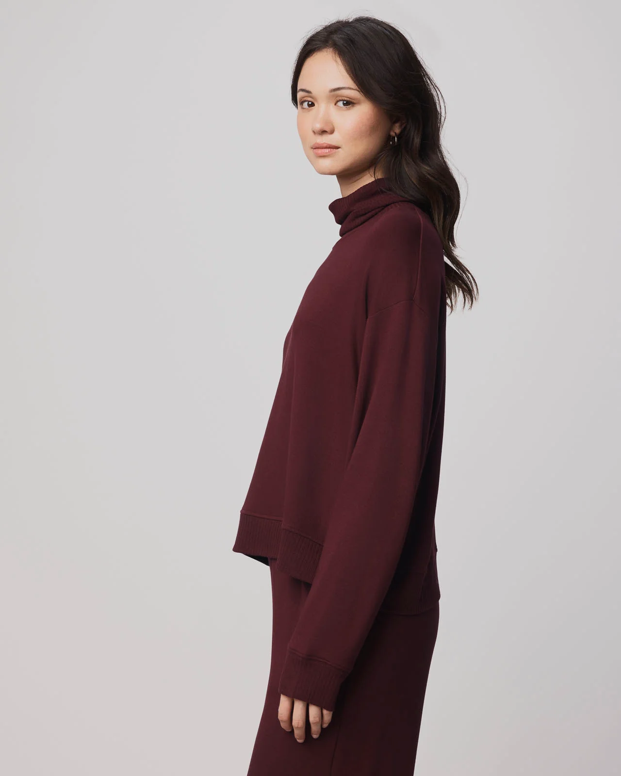 Supersoft Trim Cowl Neck Sweater Using LENZING™ECOVERO™ Fibers - Image 15