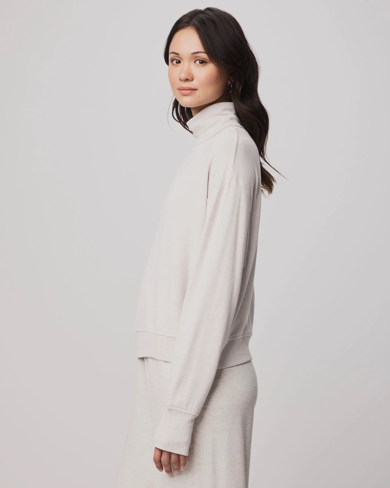 Supersoft Trim Cowl Neck Sweater Using LENZING™ECOVERO™ Fibers - Image 9