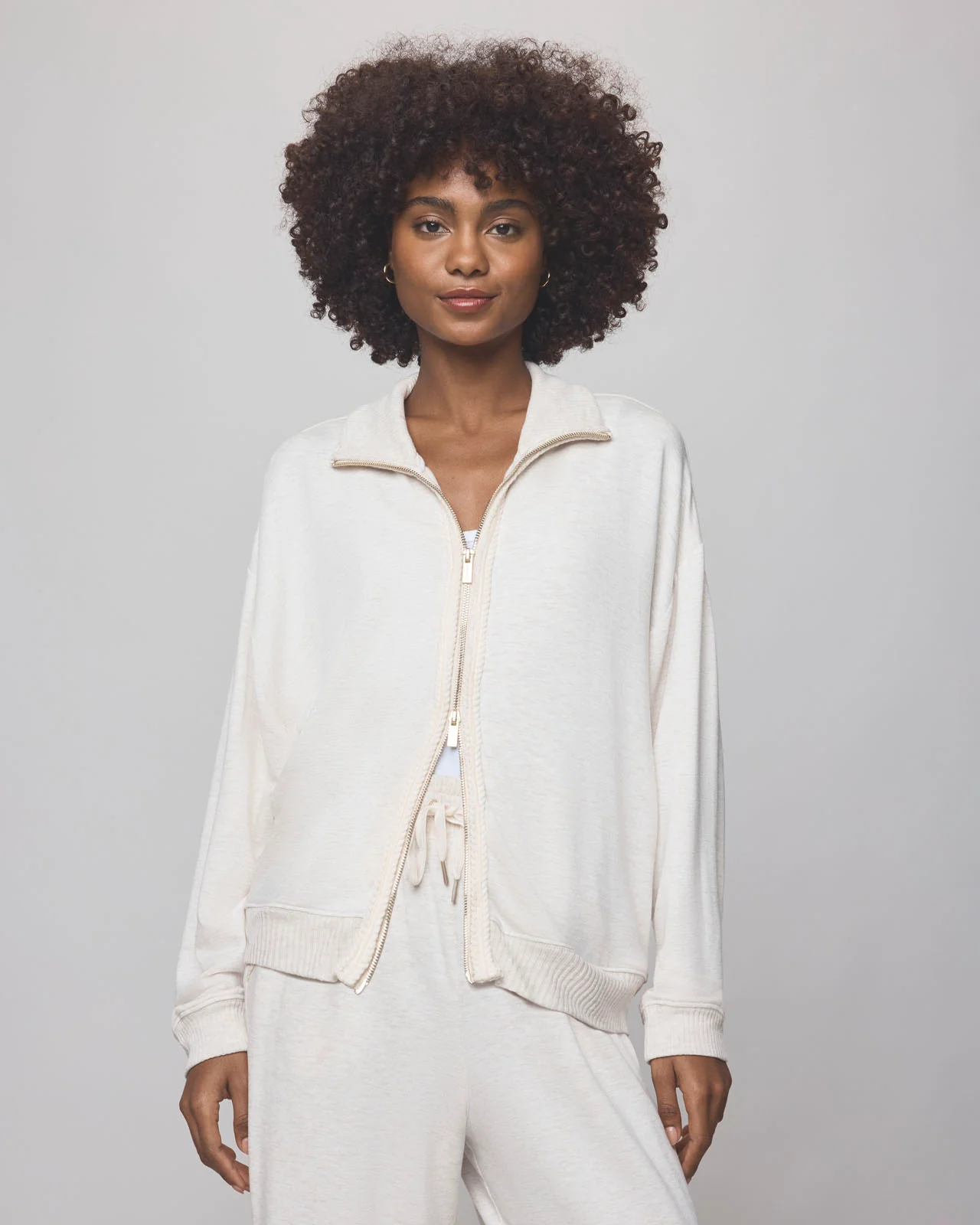 Supersoft Trim Zip Up Sweater Using LENZING™ECOVERO™ Fibers - Image 10