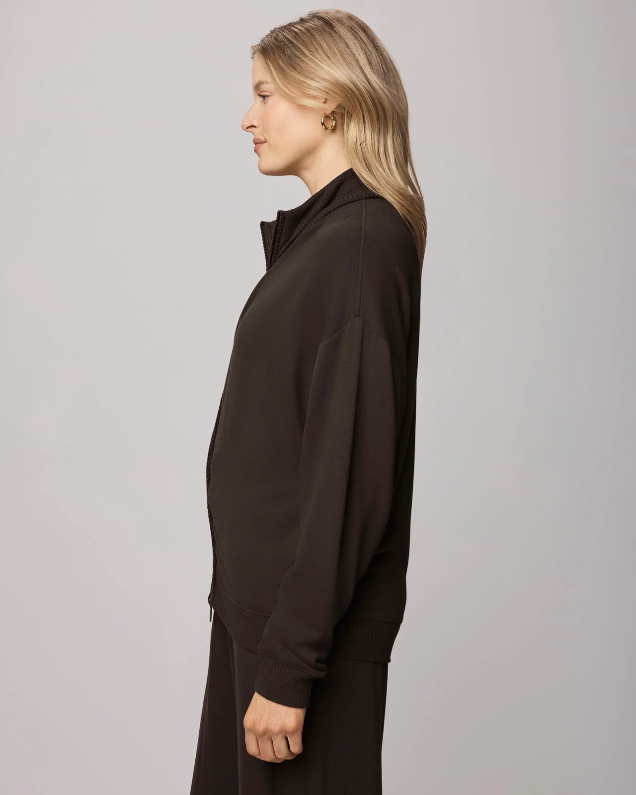 Supersoft Trim Zip Up Sweater Using LENZING™ECOVERO™ Fibers - Image 15