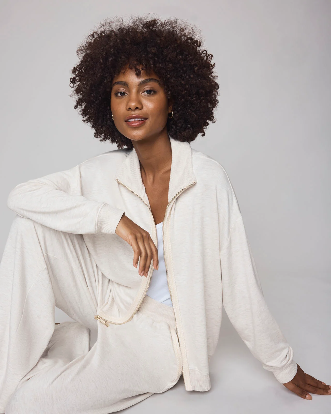Supersoft Trim Zip Up Sweater Using LENZING™ECOVERO™ Fibers - Image 3