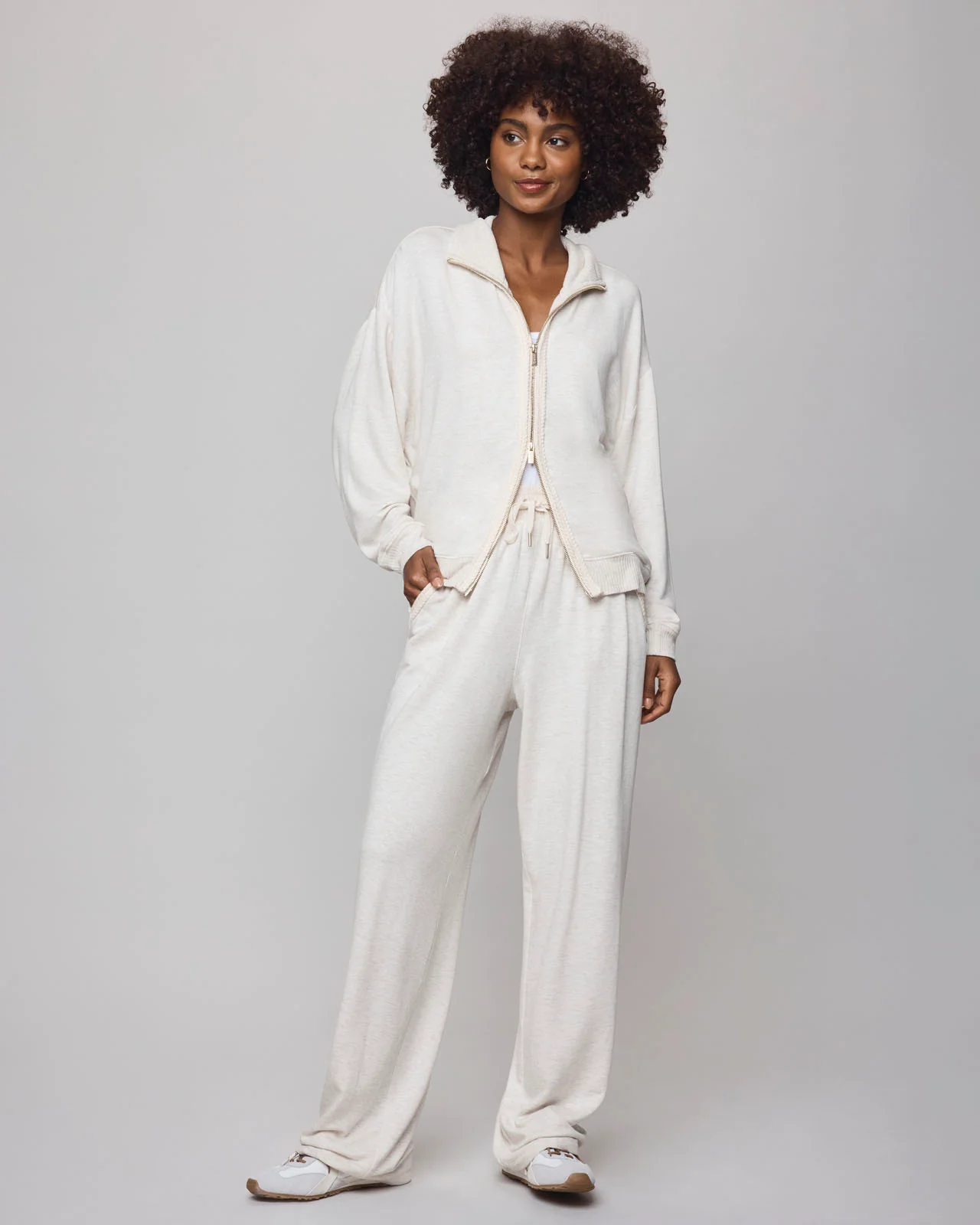 Supersoft Trim Zip Up Sweater Using LENZING™ECOVERO™ Fibers - Image 9