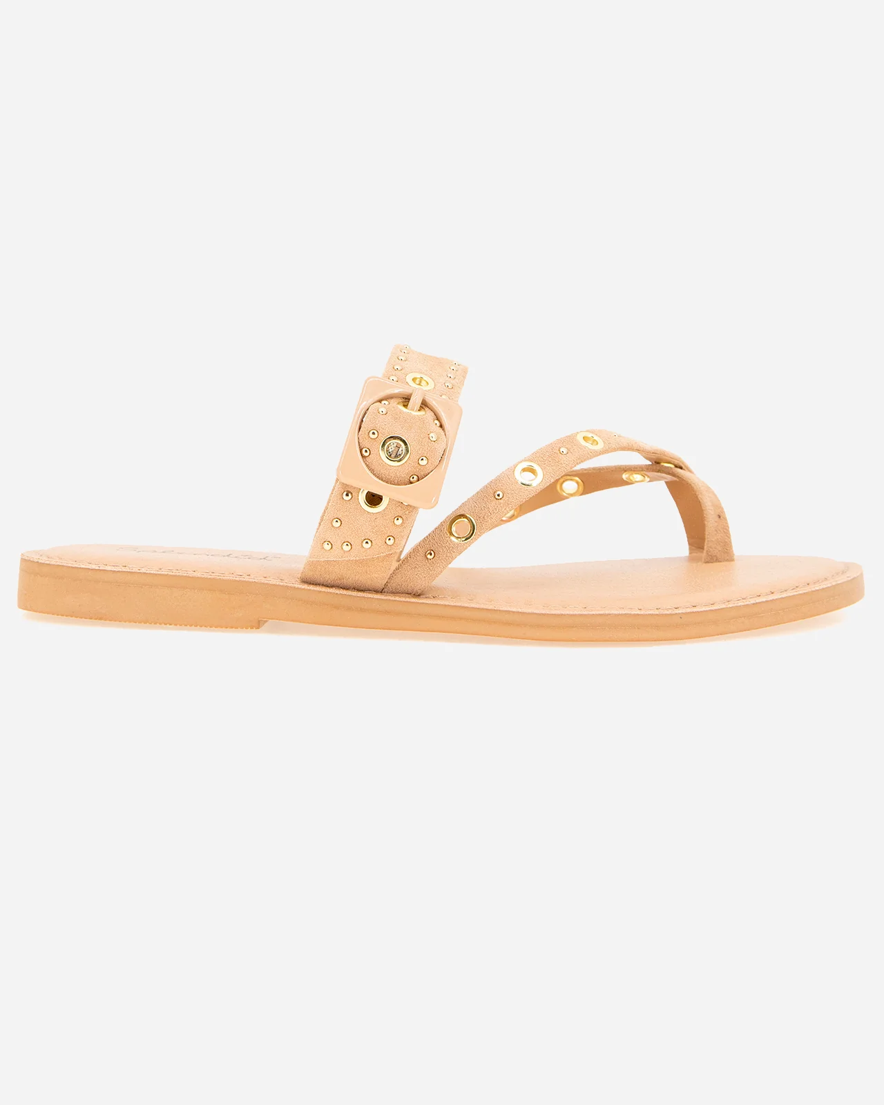 Sutton Stud Sandal in Honey Beige - Image 2