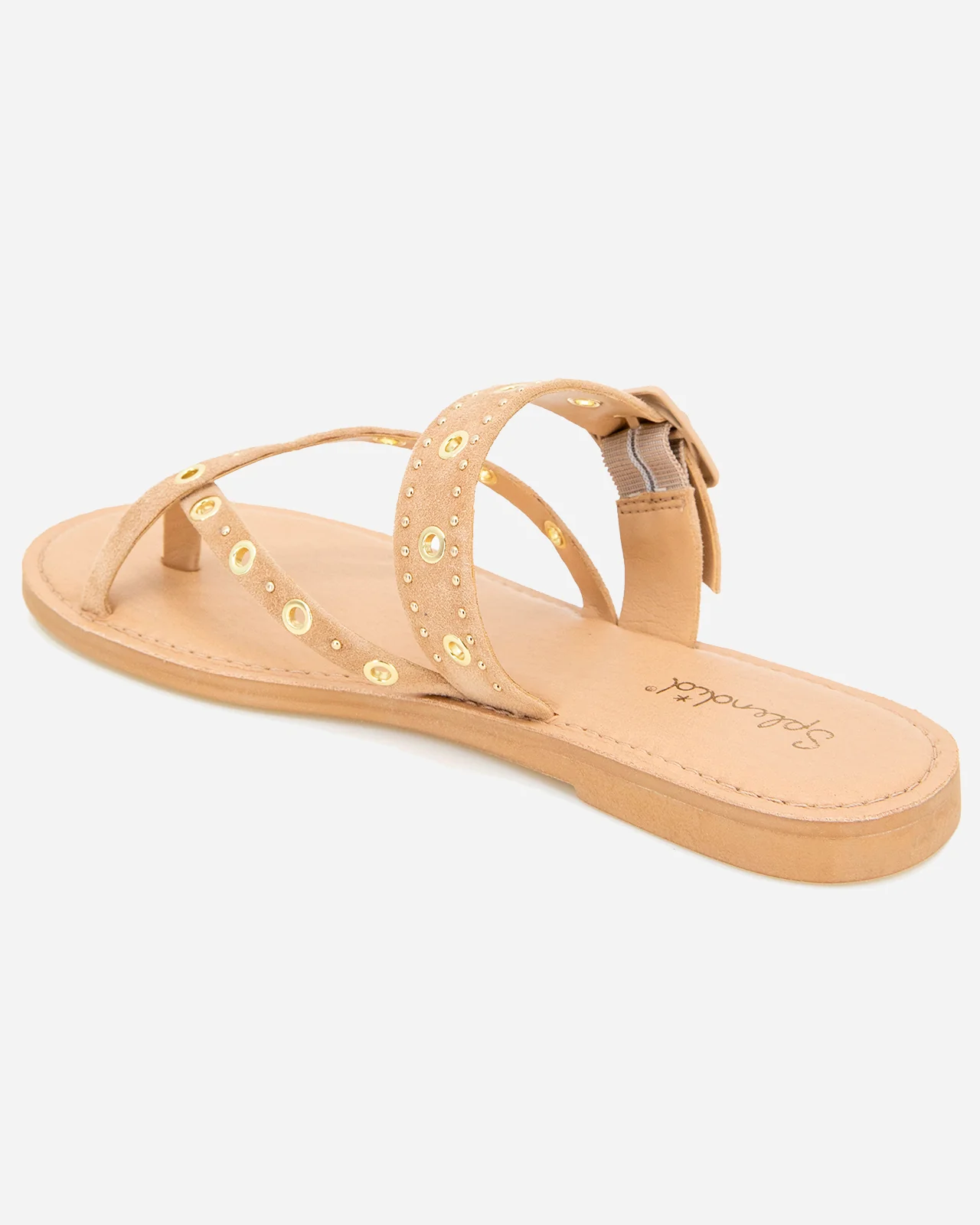 Sutton Stud Sandal in Honey Beige - Image 4