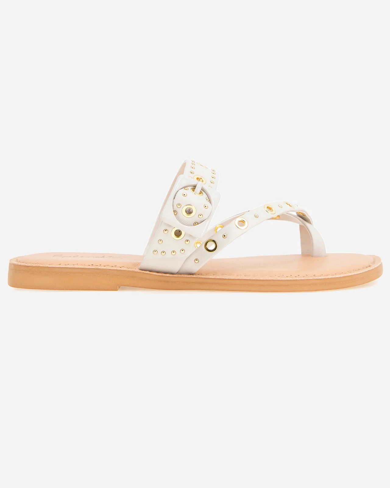 Sutton Stud Sandal in White Sand - Image 2