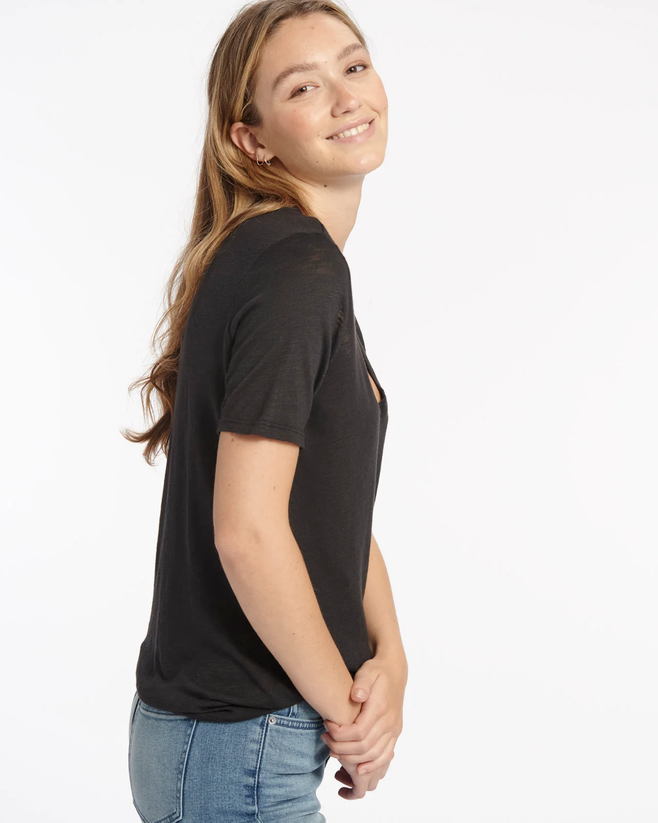 Everly Slub V-Neck Tee - Image 10