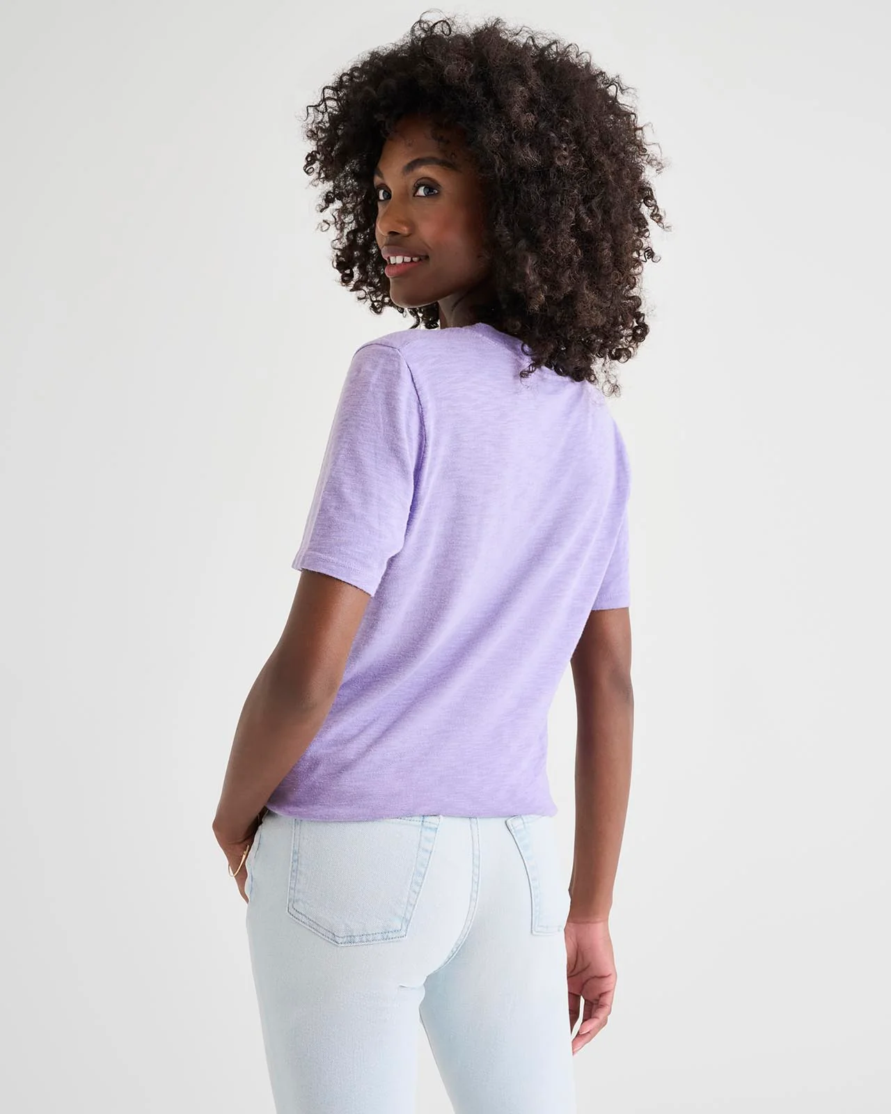 Everly Slub V-Neck Tee - Image 16