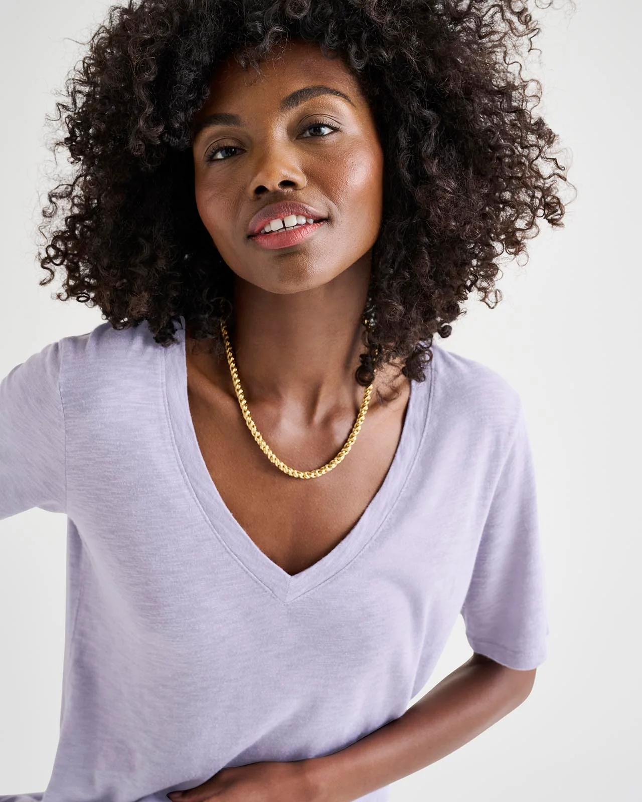Everly Slub V-Neck Tee - Image 24