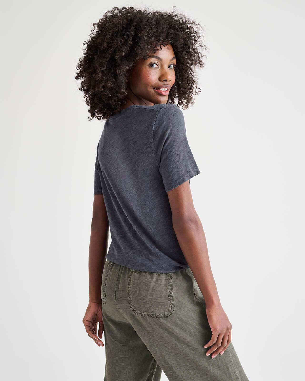 Everly Slub V-Neck Tee - Image 31