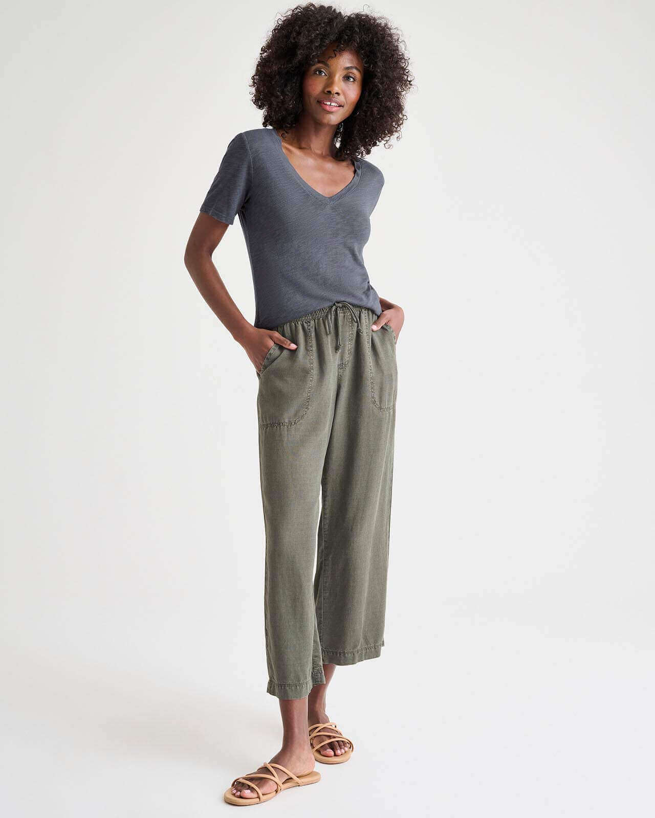 Everly Slub V-Neck Tee - Image 32