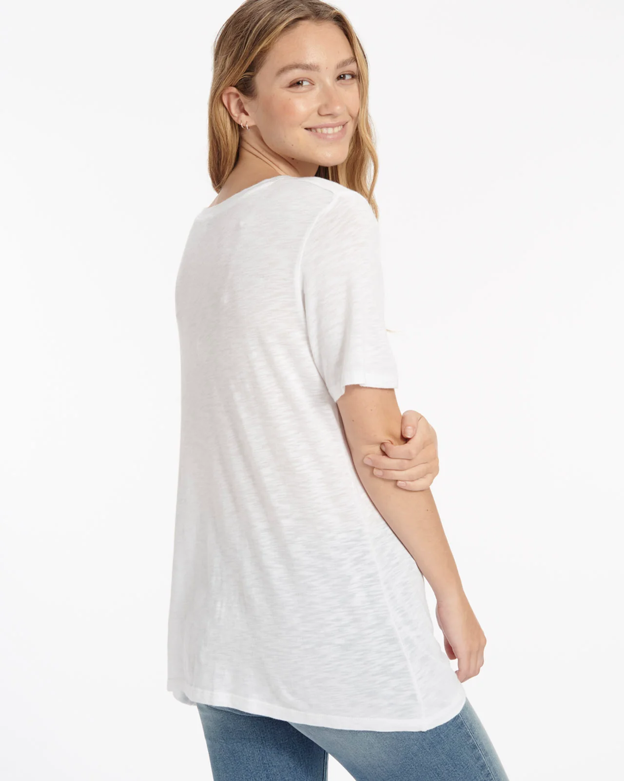 Everly Slub V-Neck Tee - Image 5