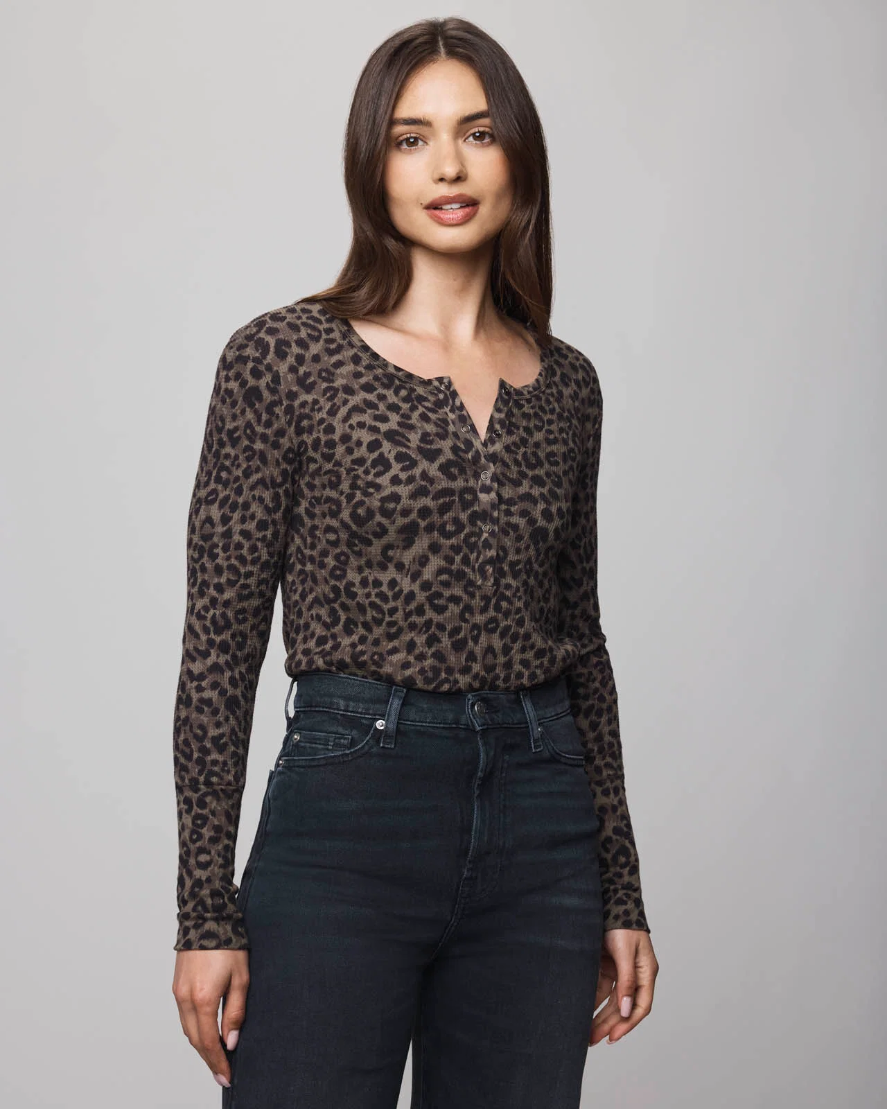 Thermal Forever Leopard Henley