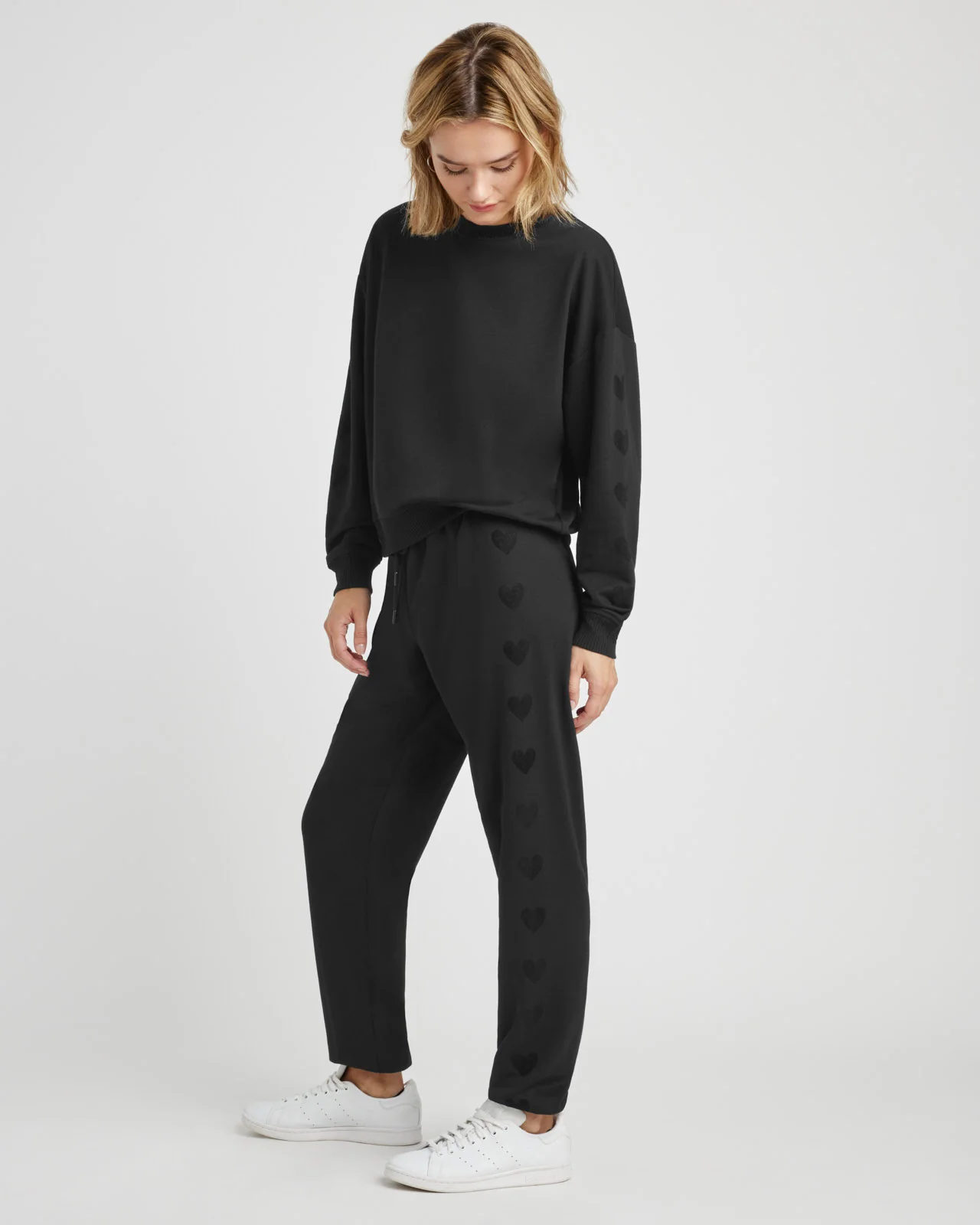 Tia Soft Fleece Heart Jogger - Image 6