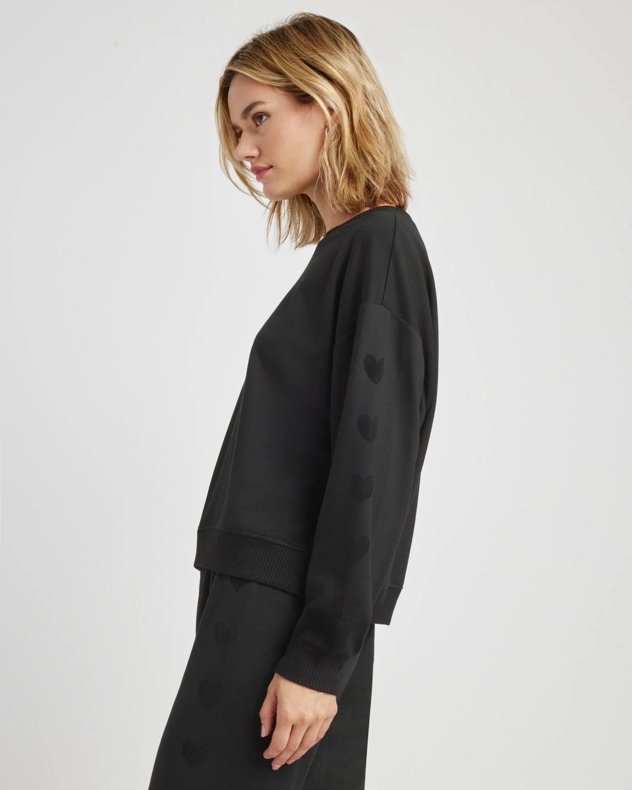 Tia Soft Fleece Heart Sweatshirt - Image 2
