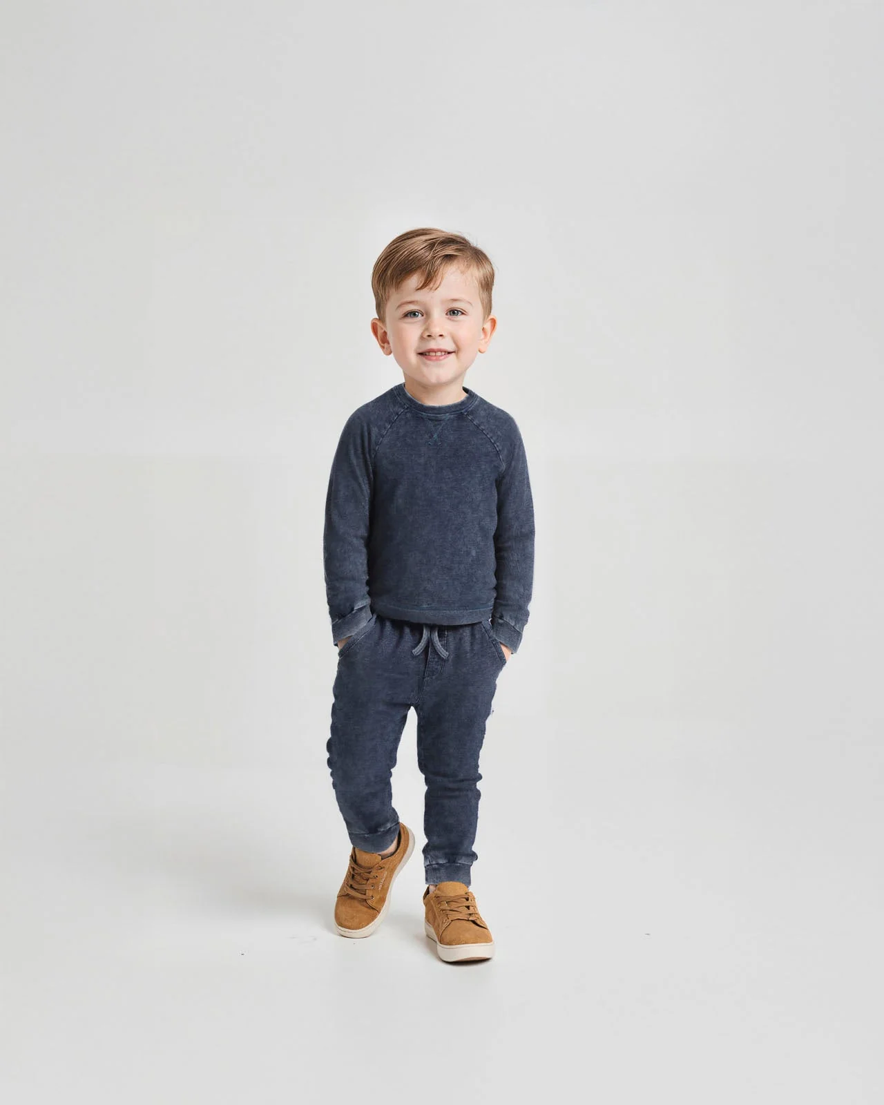 Toddler Boy Dark Rinse Jogger Set