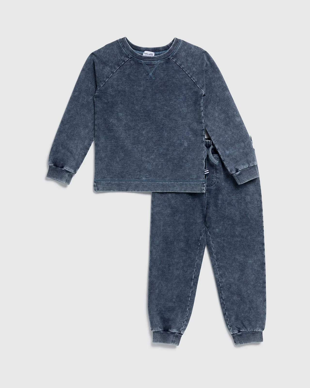 Toddler Boy Dark Rinse Jogger Set - Image 2