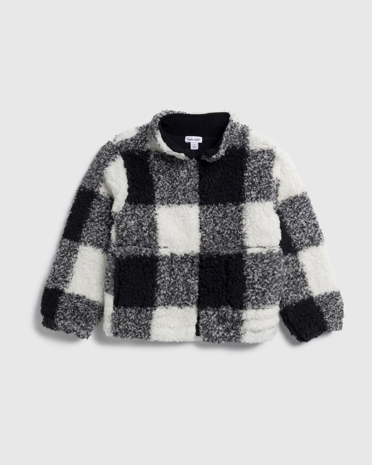 Toddler Boy Plush Check Fleece Jacket