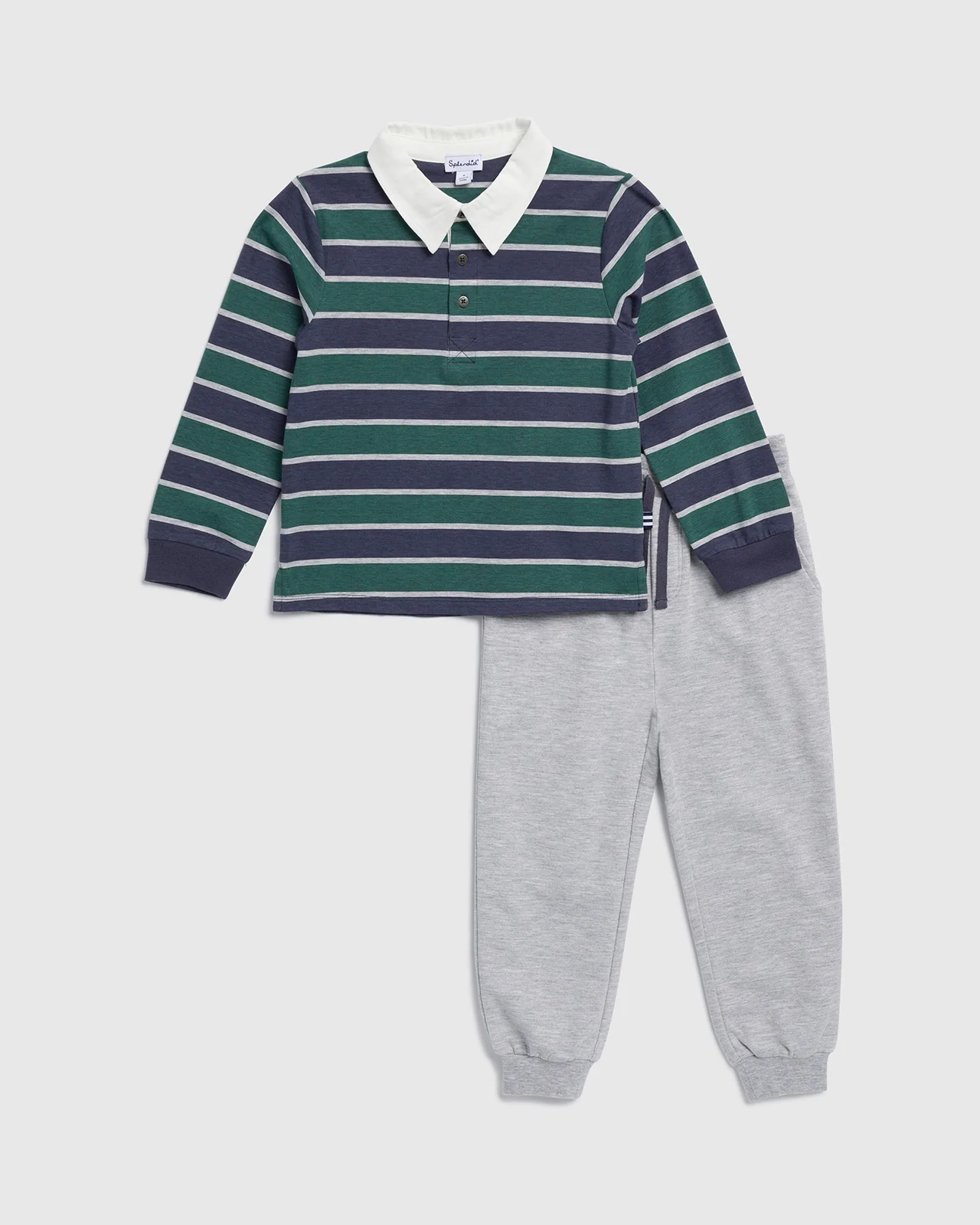 Toddler Boy Preppy Stripe Polo Set
