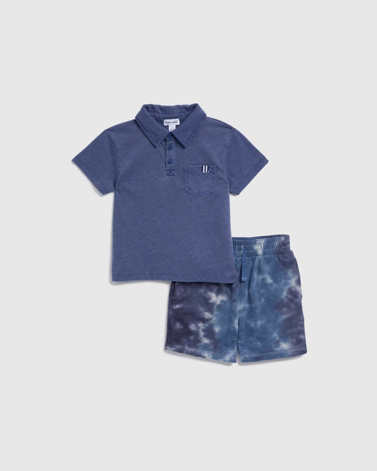 Toddler Boy Ripple Tie Dye Short Set