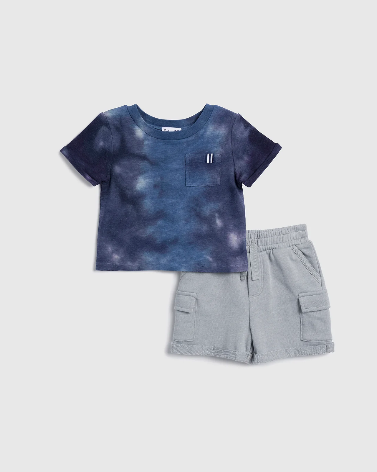 Toddler Boy Ripple Tie Dye Short Sleeve Set