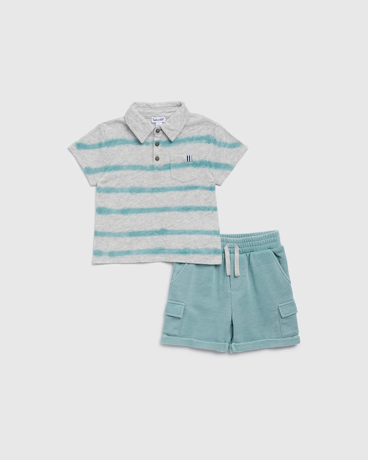 Toddler Boy Ripple Wave Polo Set