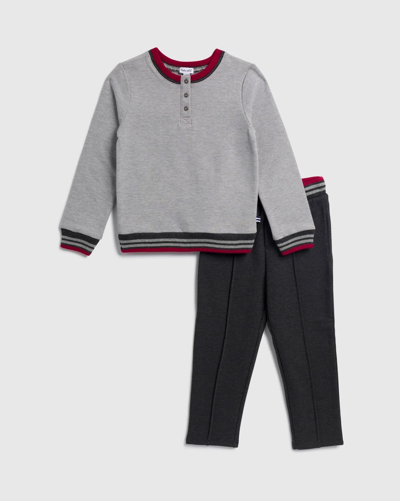 Toddler Boy Sporty Henley Set