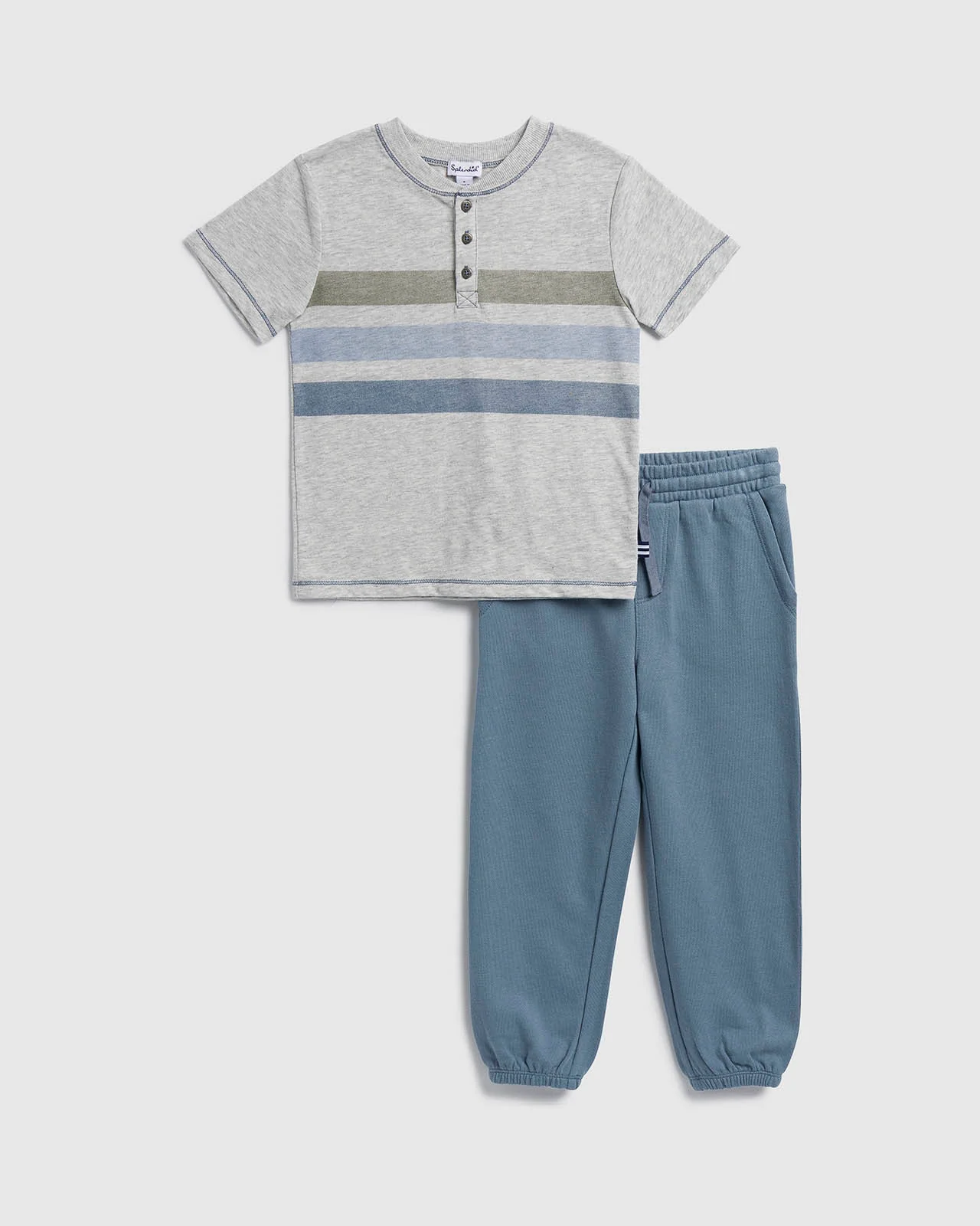 Toddler Boy Stripe Short Sleeve Set