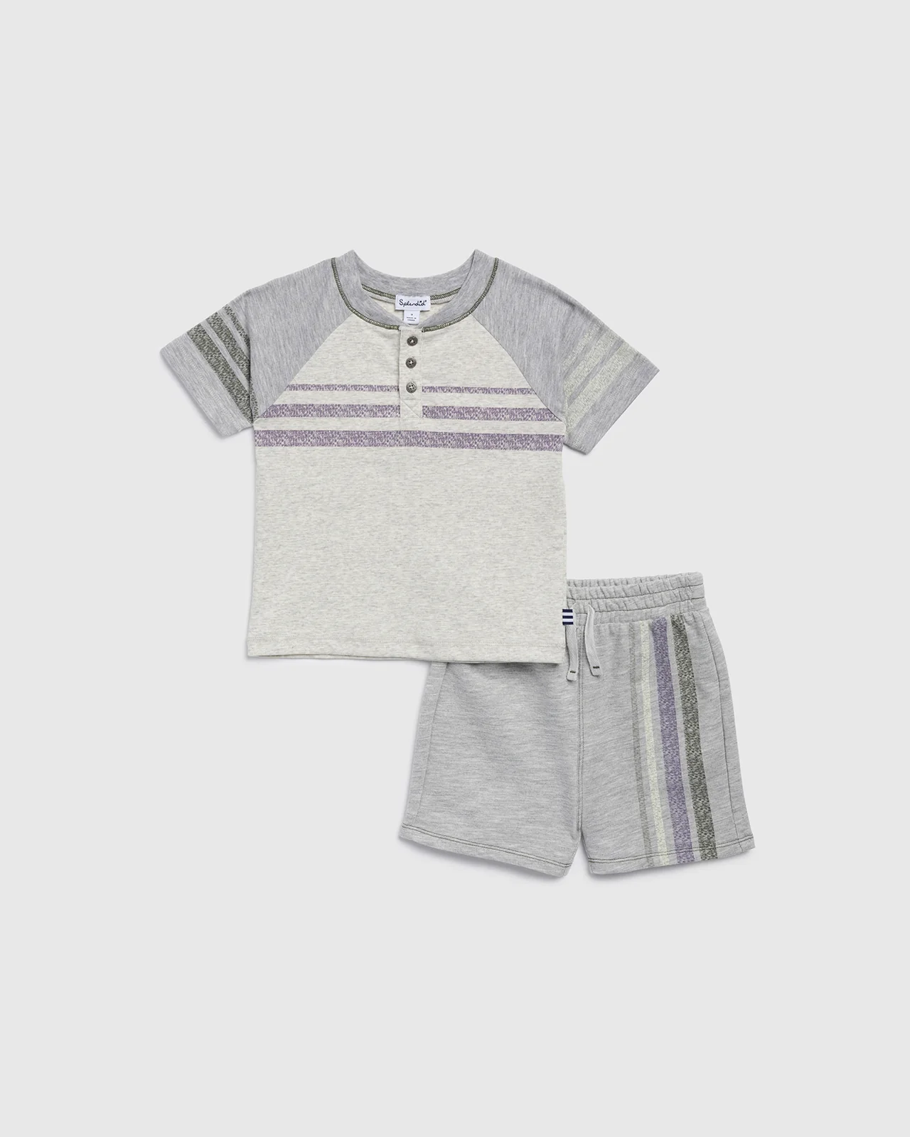 Toddler Boy Striped Henley Set