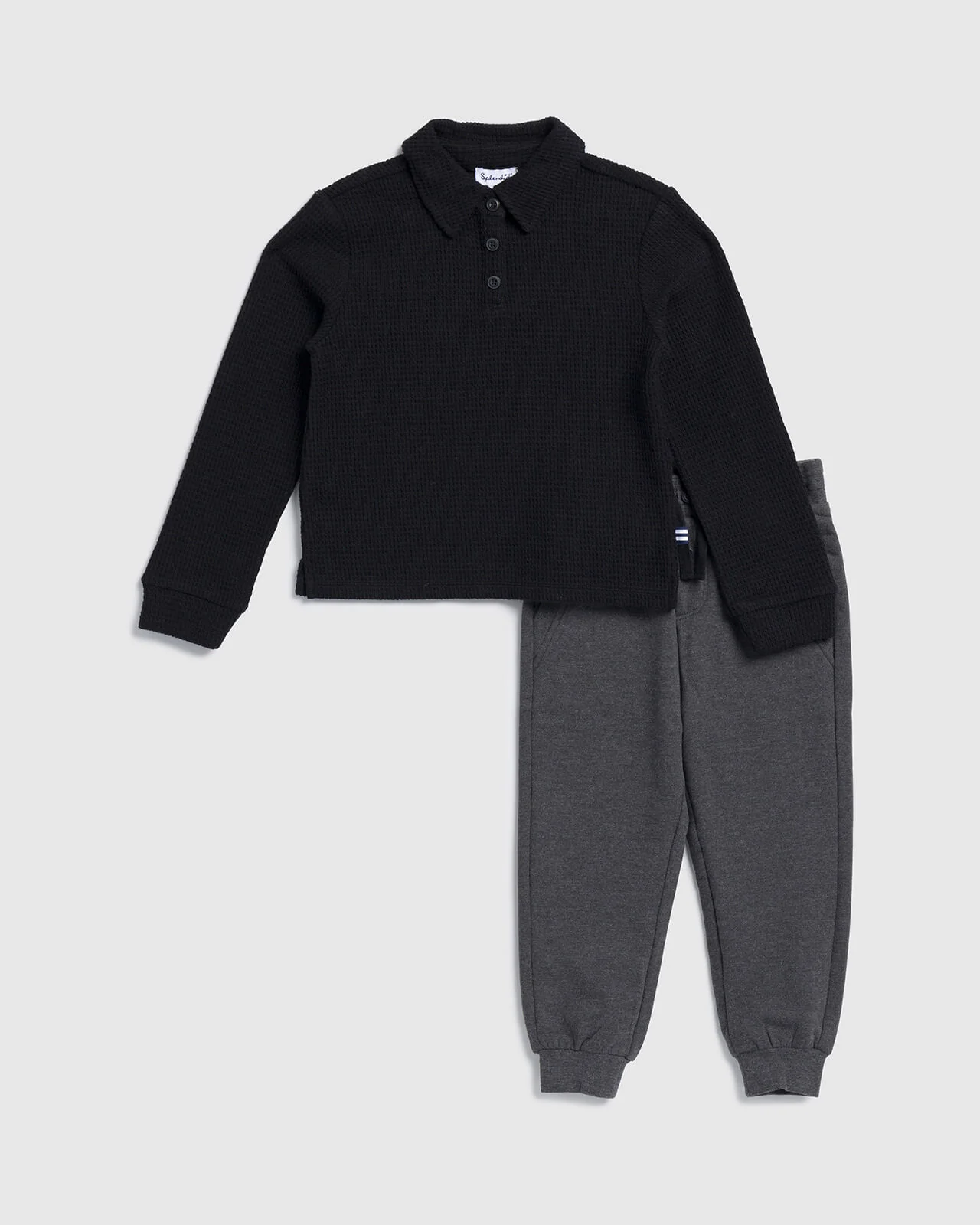Toddler Boy Texture Long Sleeve Set