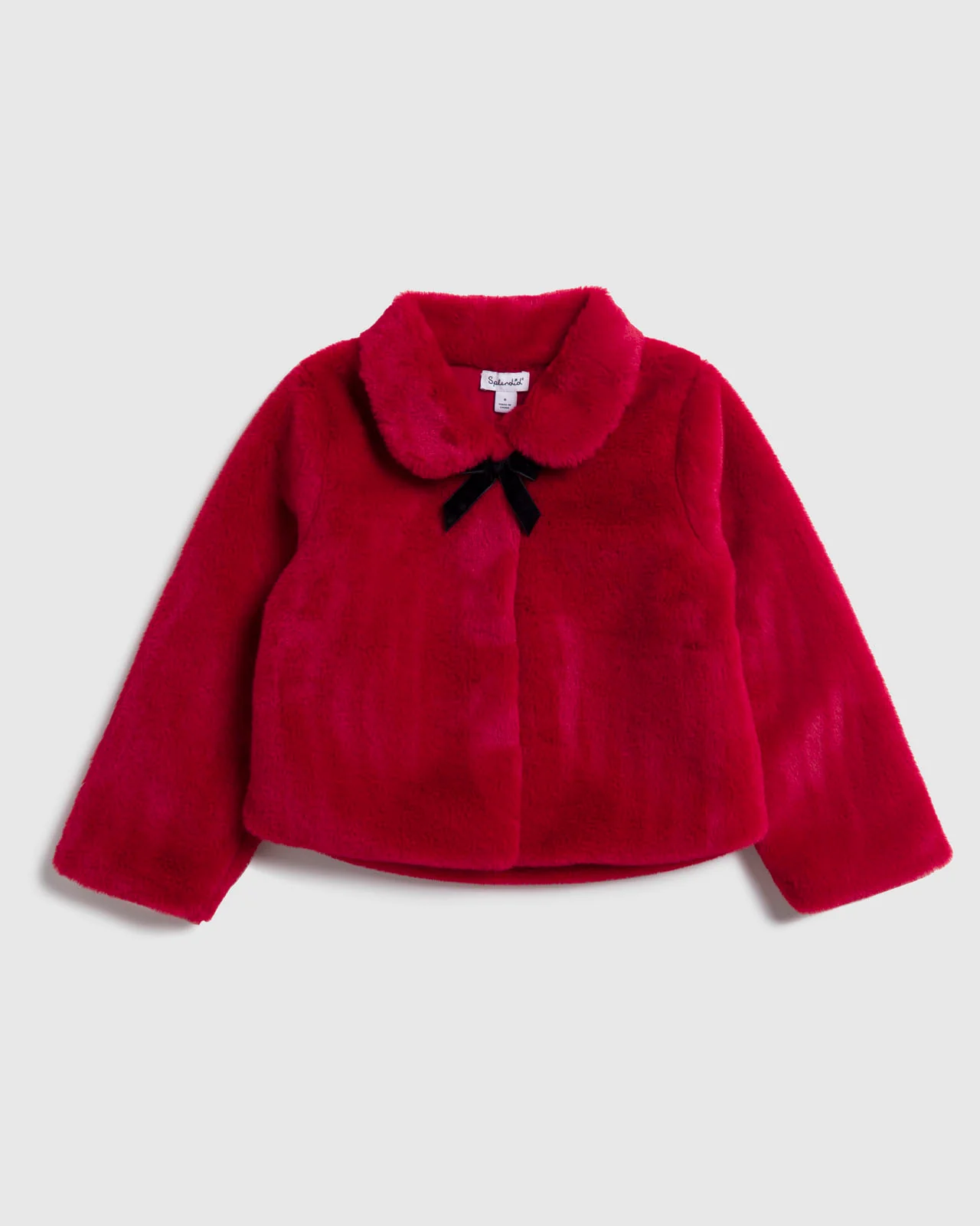 Toddler Girl Bow Fur Jacket