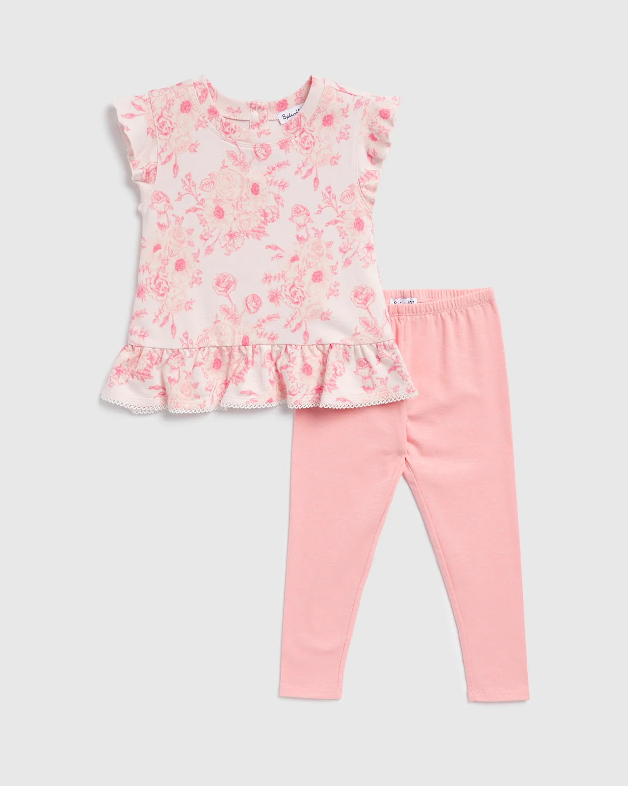 Toddler Girl Cameo Blooms Short Sleeve Set