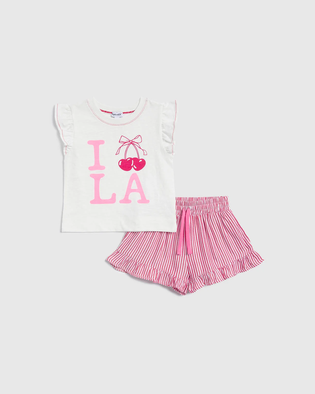 Toddler Girl Cherry Short Sleeve Set