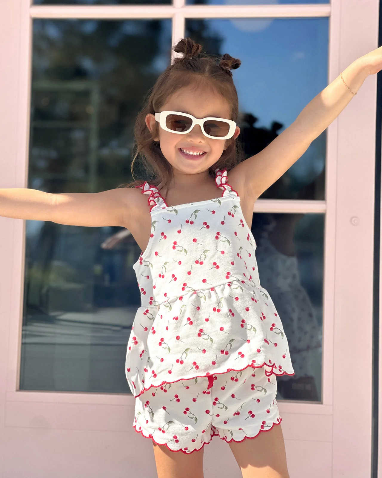 Toddler Girl Cherry Tank Set
