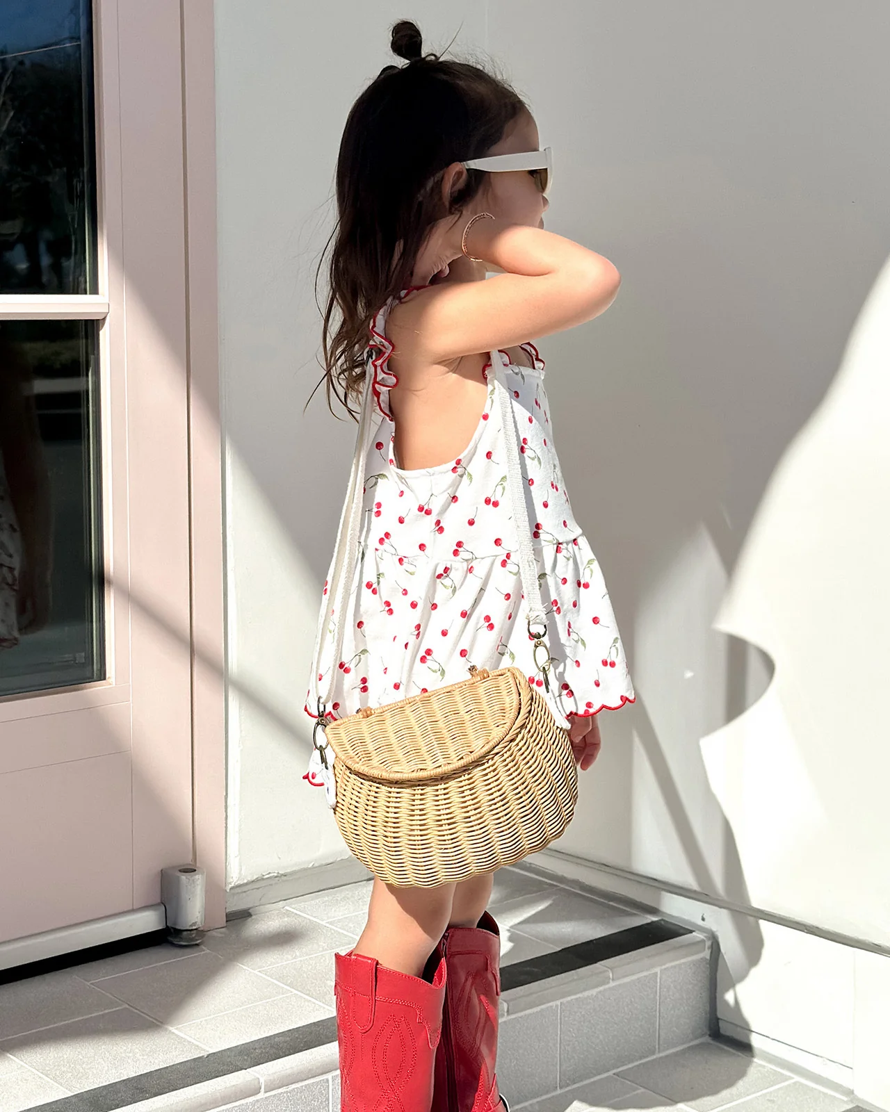 Toddler Girl Cherry Tank Set - Image 3
