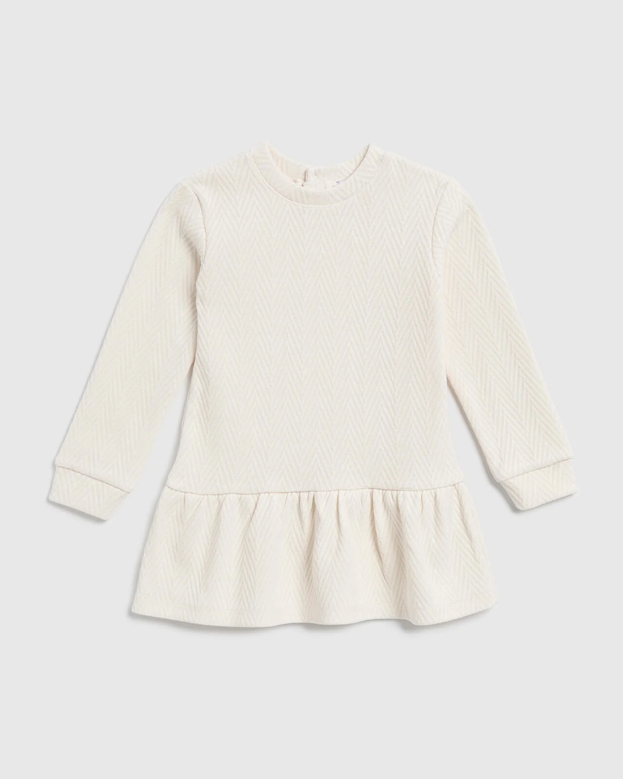 Toddler Girl Chevron Velour Dress